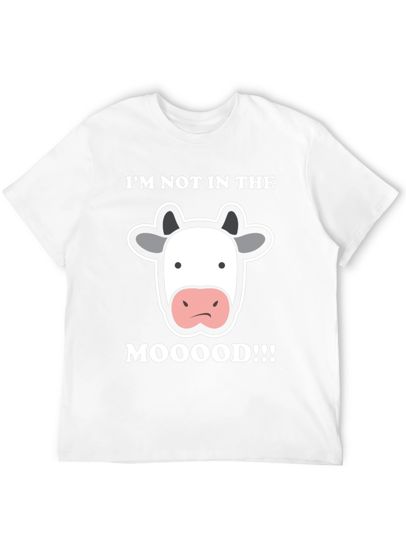 Funny Cow Mood Graphic Tee - Black T-Shirt