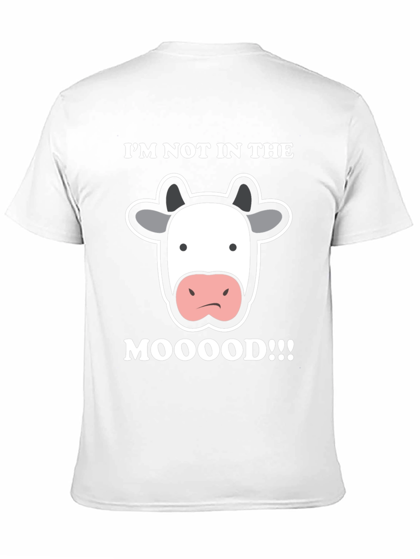 Funny Cow Mood Graphic Tee - Black T-Shirt
