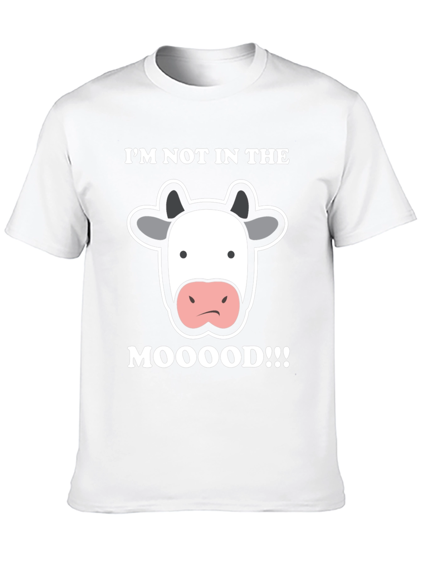 Funny Cow Mood Graphic Tee - Black T-Shirt