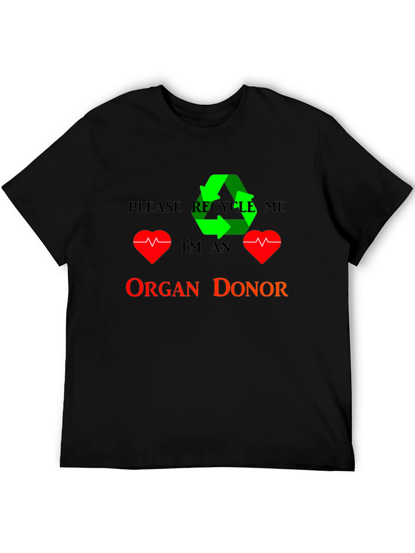 Recycle Organ Donor T-Shirt Black