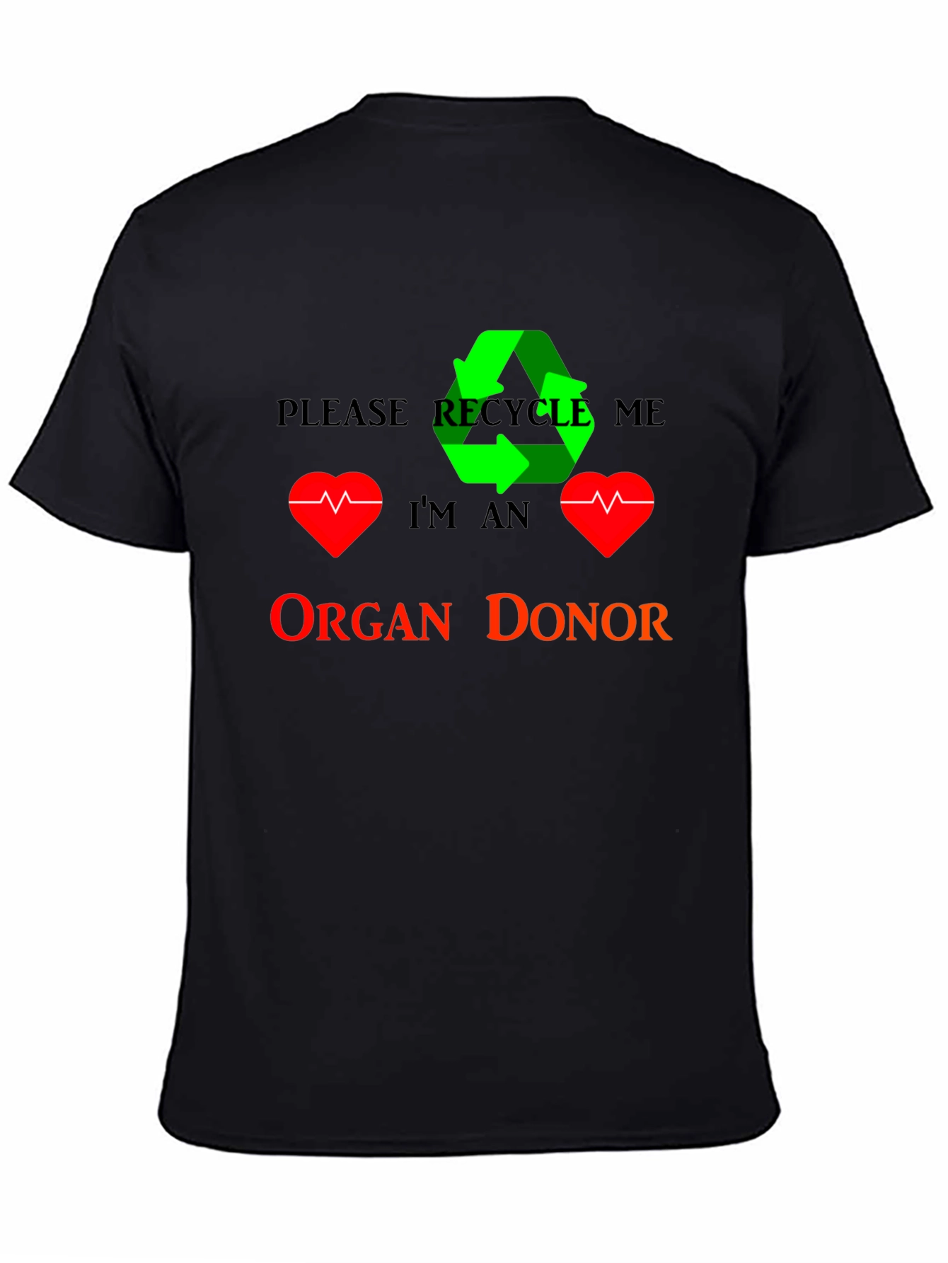 Recycle Organ Donor T-Shirt Black