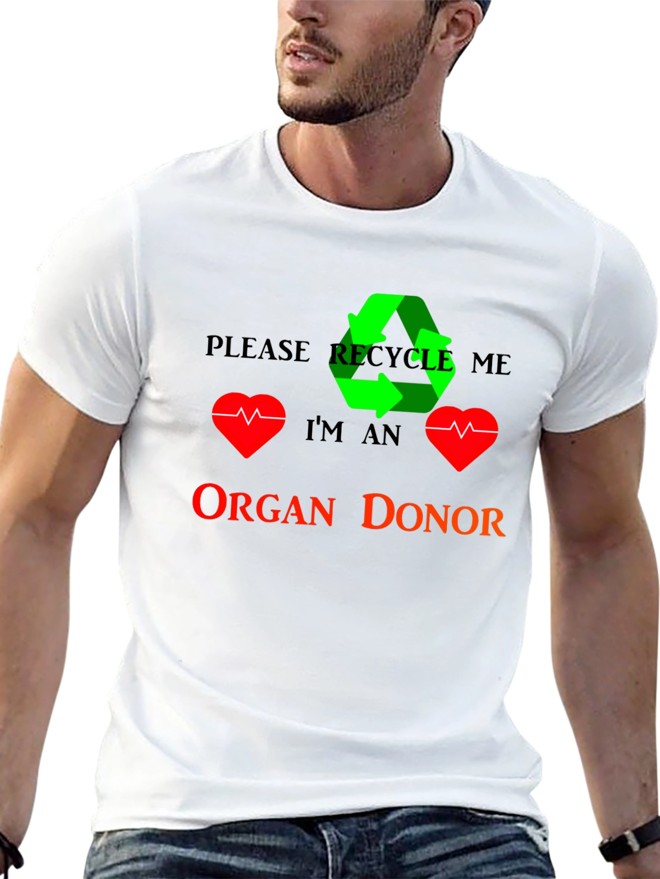 Recycle Organ Donor T-Shirt Black