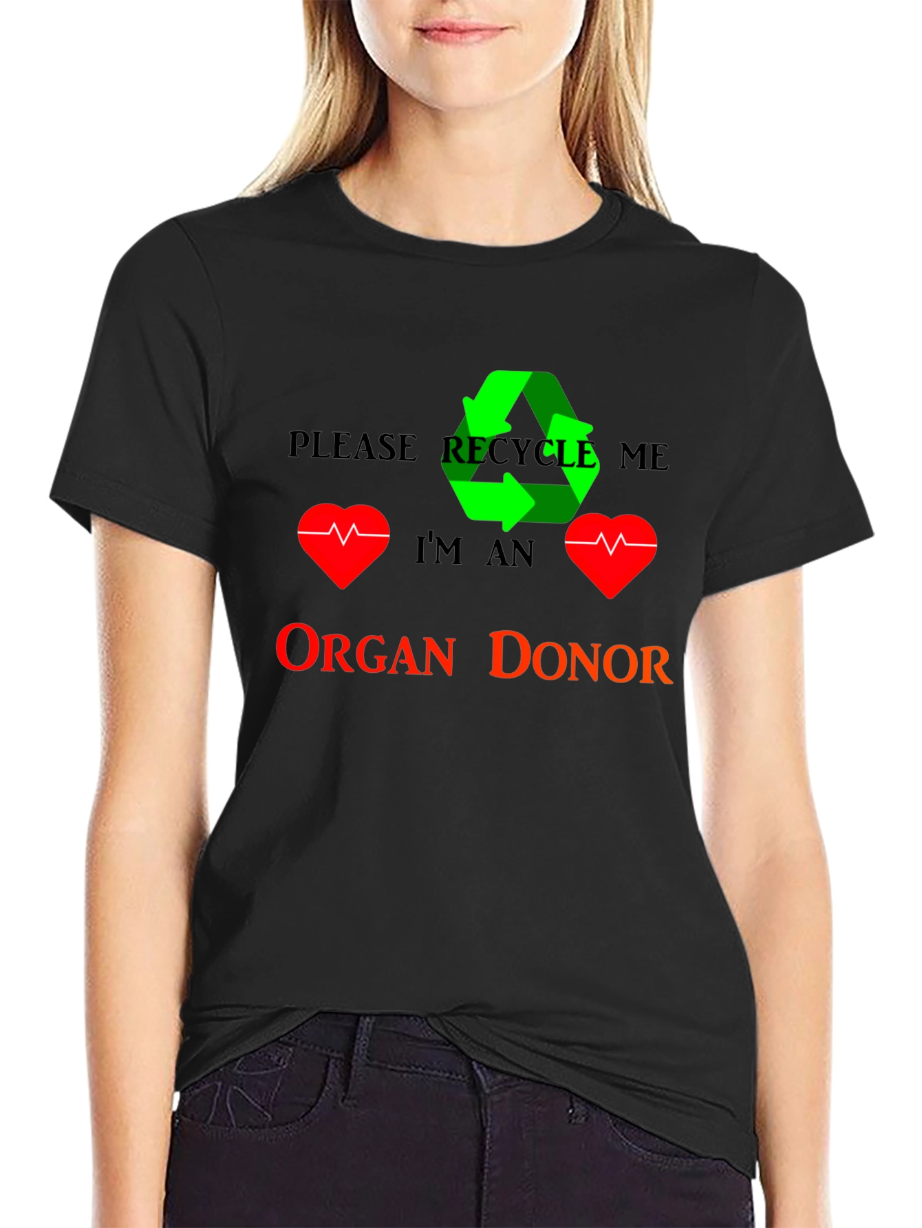 Recycle Organ Donor T-Shirt Black