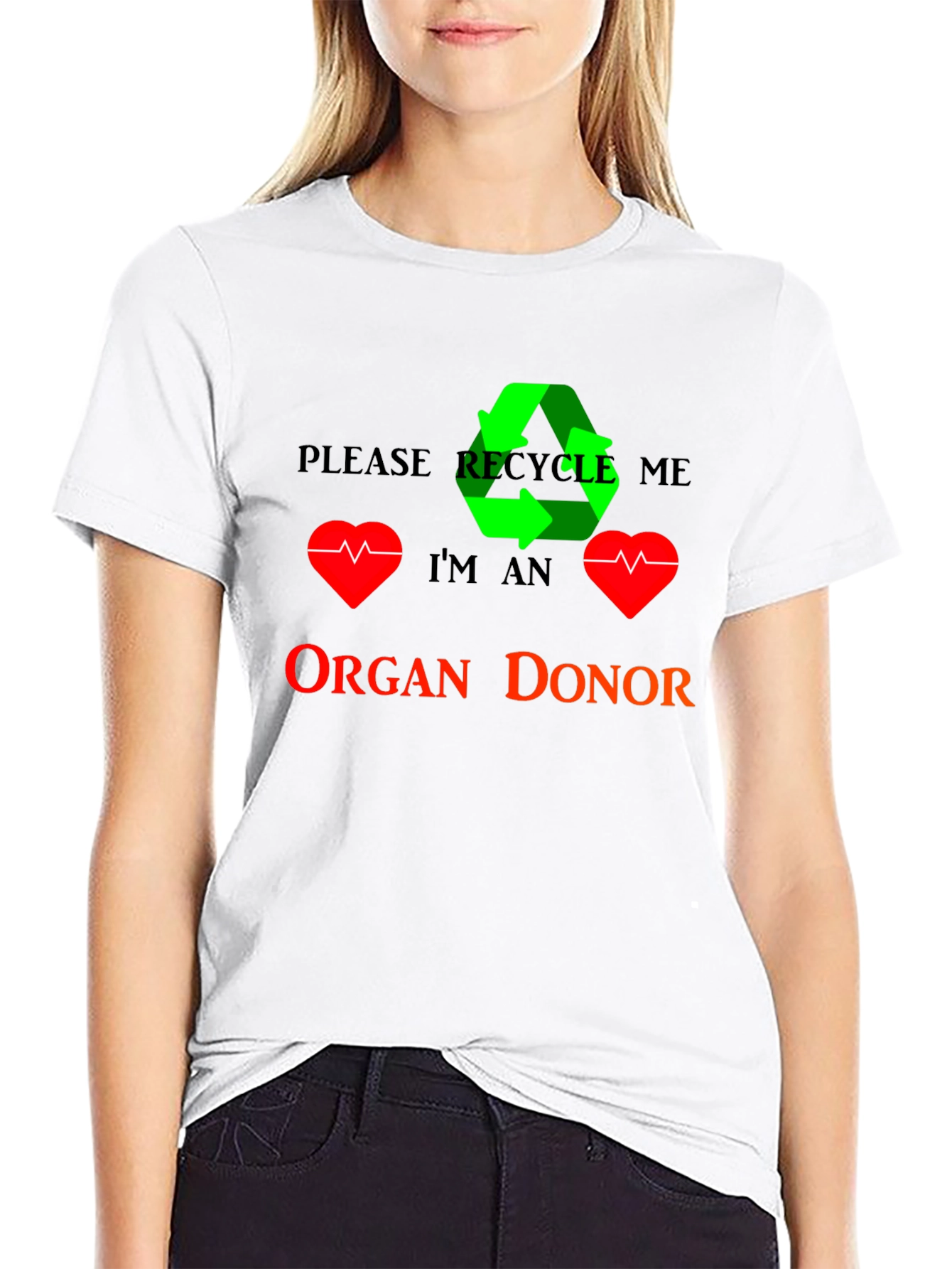 Recycle Organ Donor T-Shirt Black
