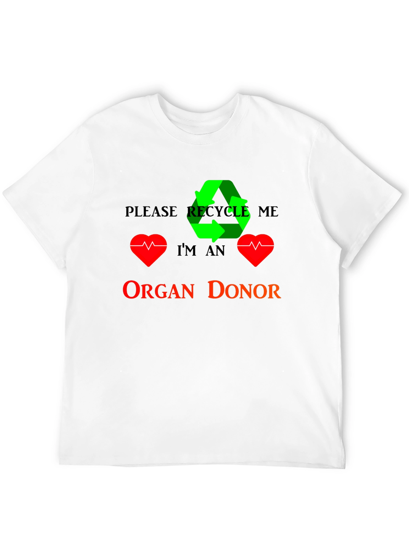 Recycle Organ Donor T-Shirt Black