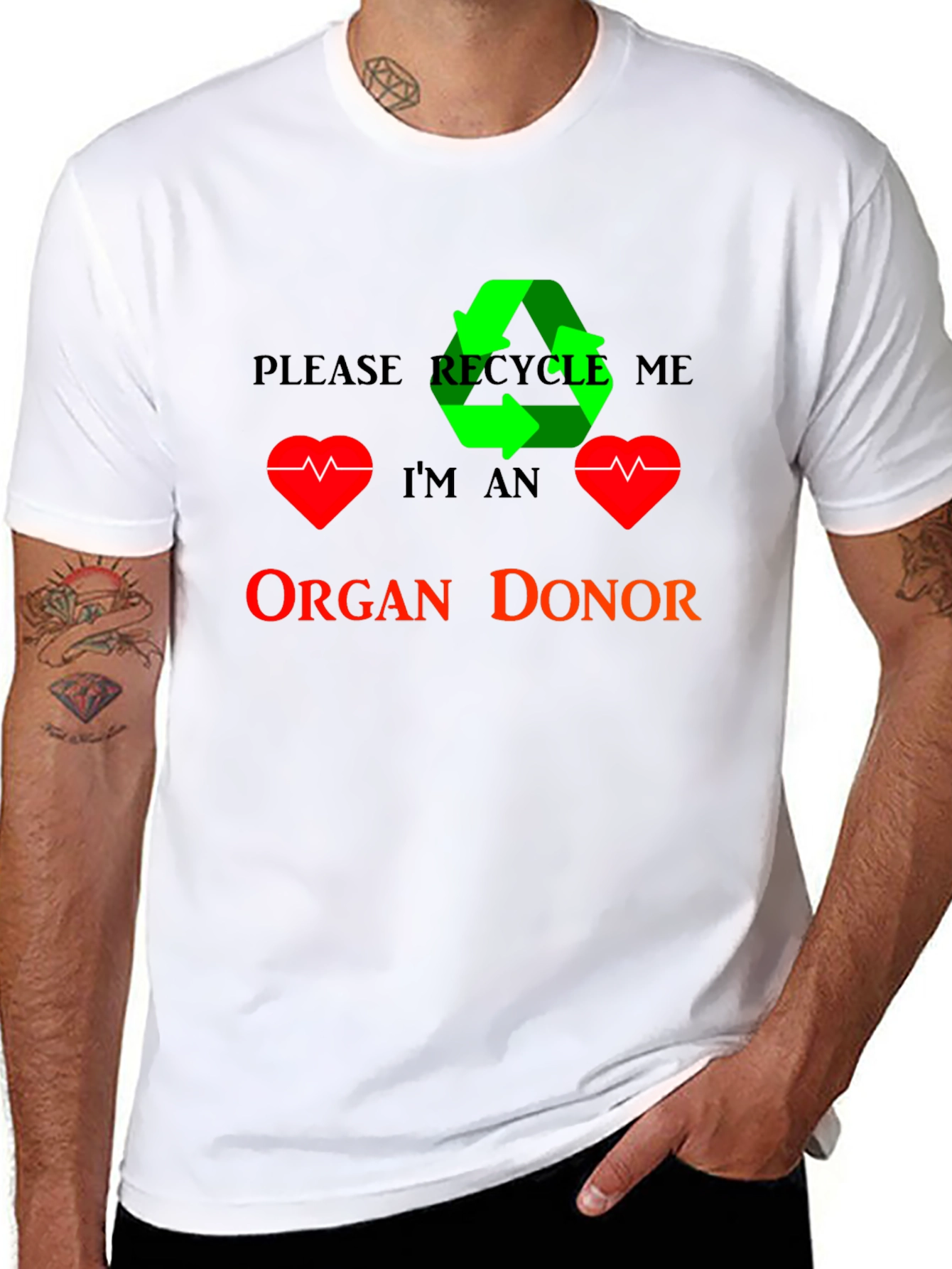 Recycle Organ Donor T-Shirt Black