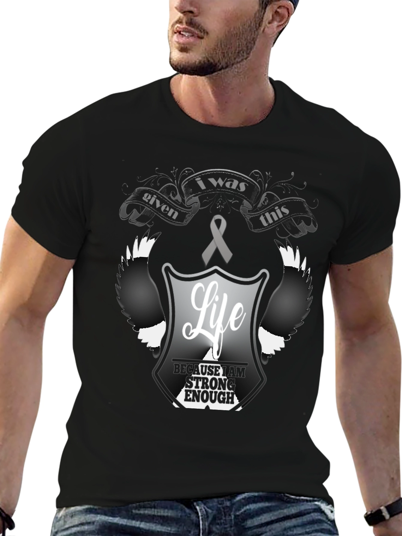 Strength Ribbon Graphic T-Shirt