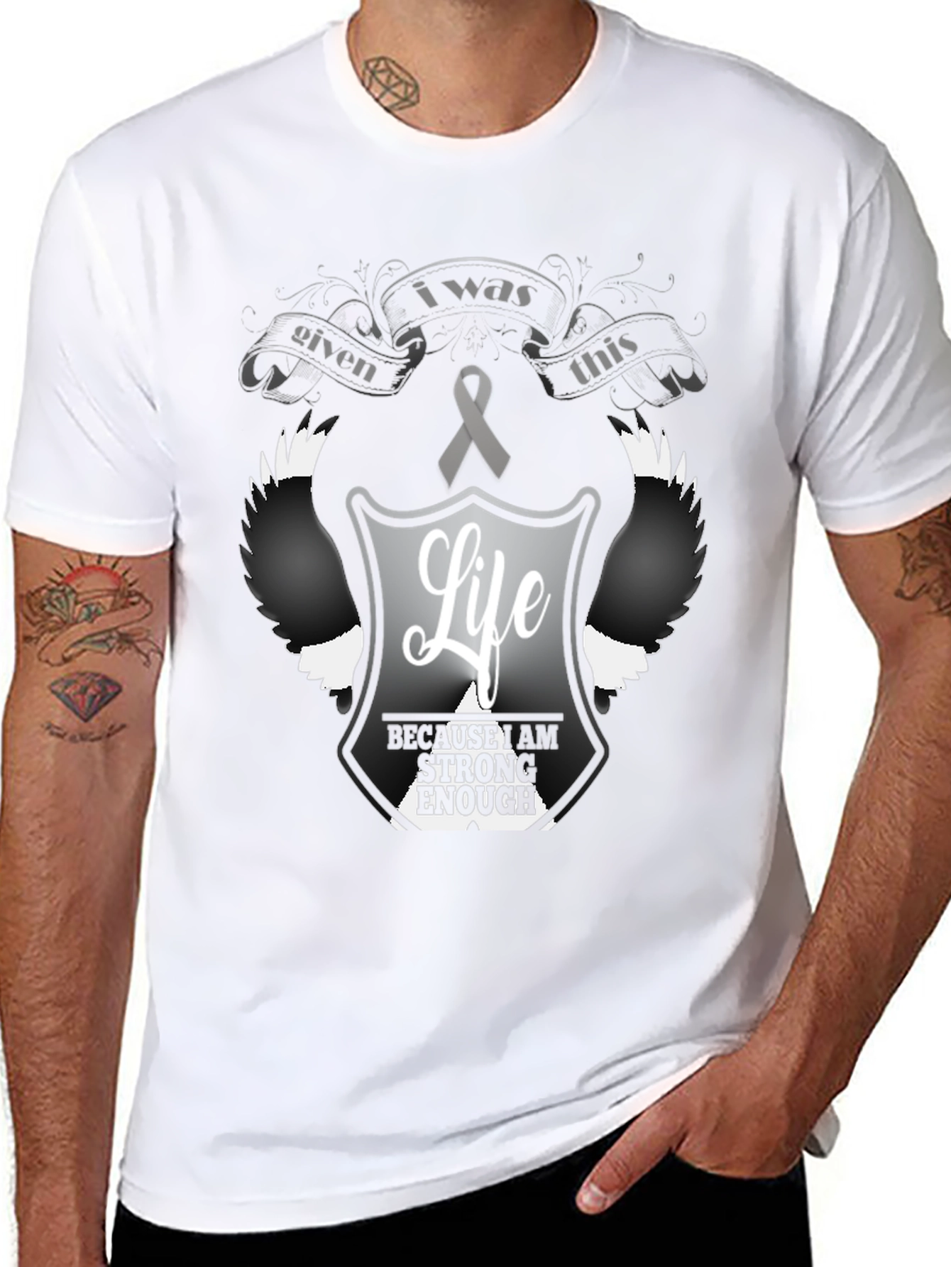 Strength Ribbon Graphic T-Shirt