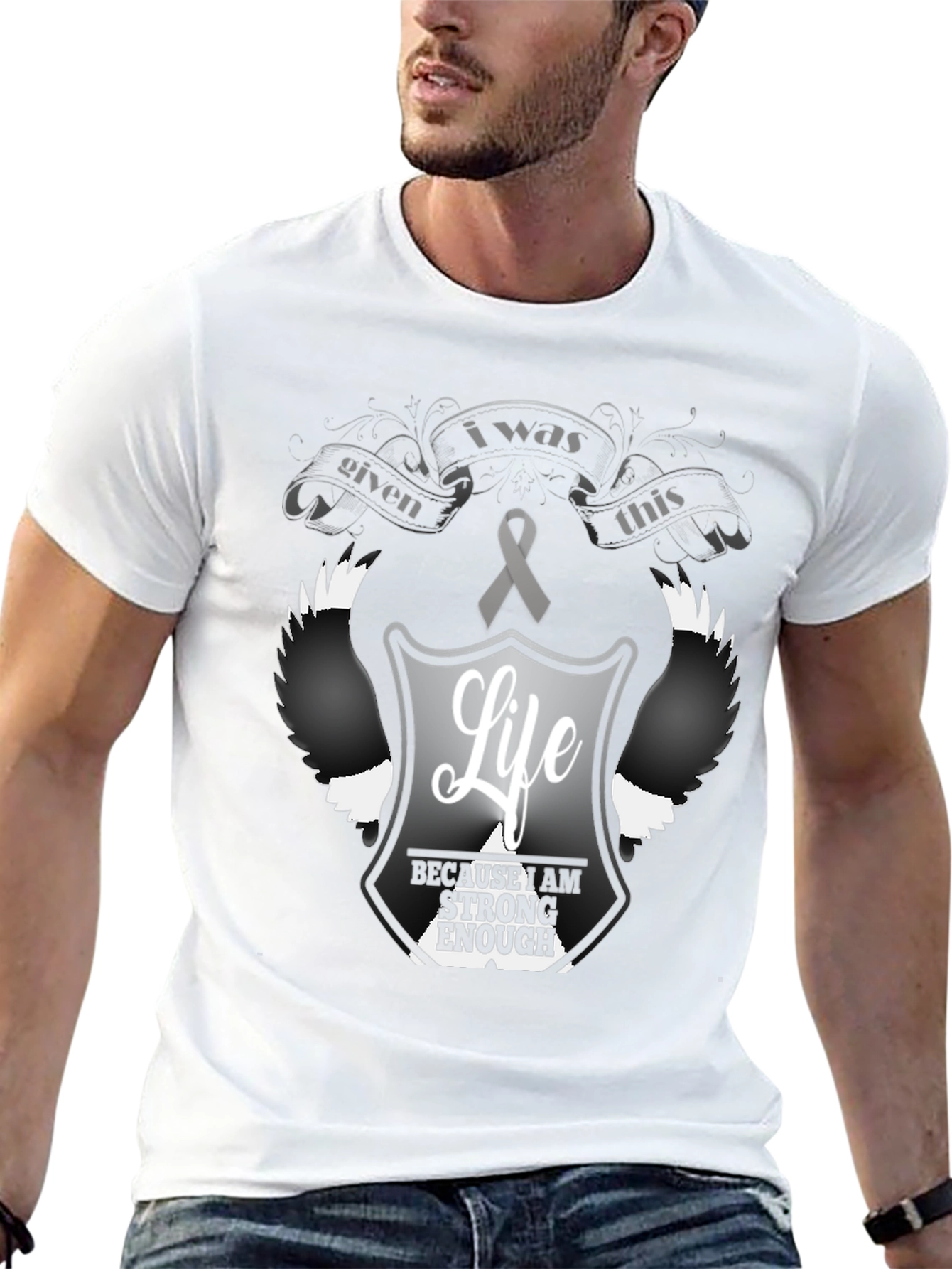 Strength Ribbon Graphic T-Shirt