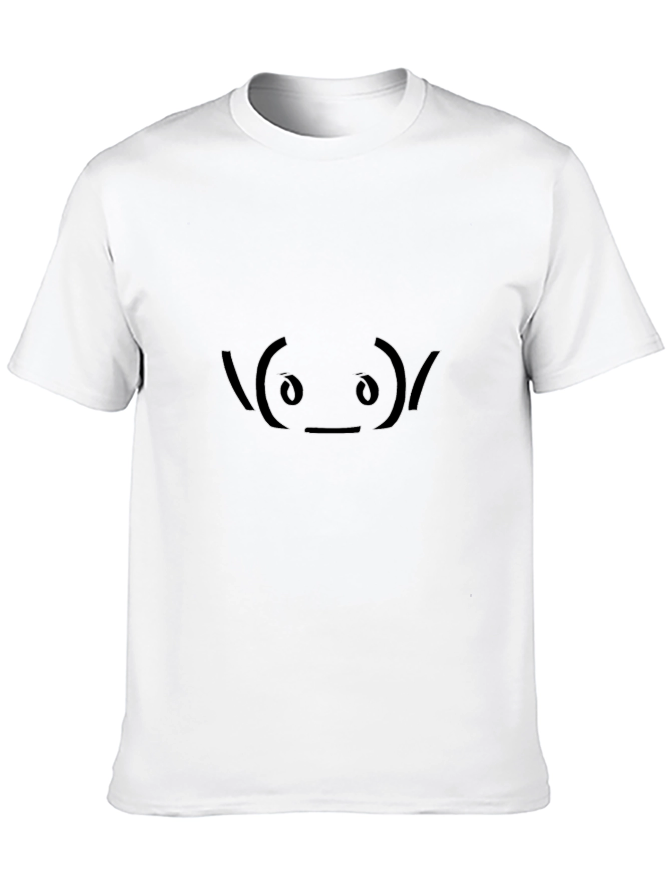 Alien Emoticon Black T-Shirt
