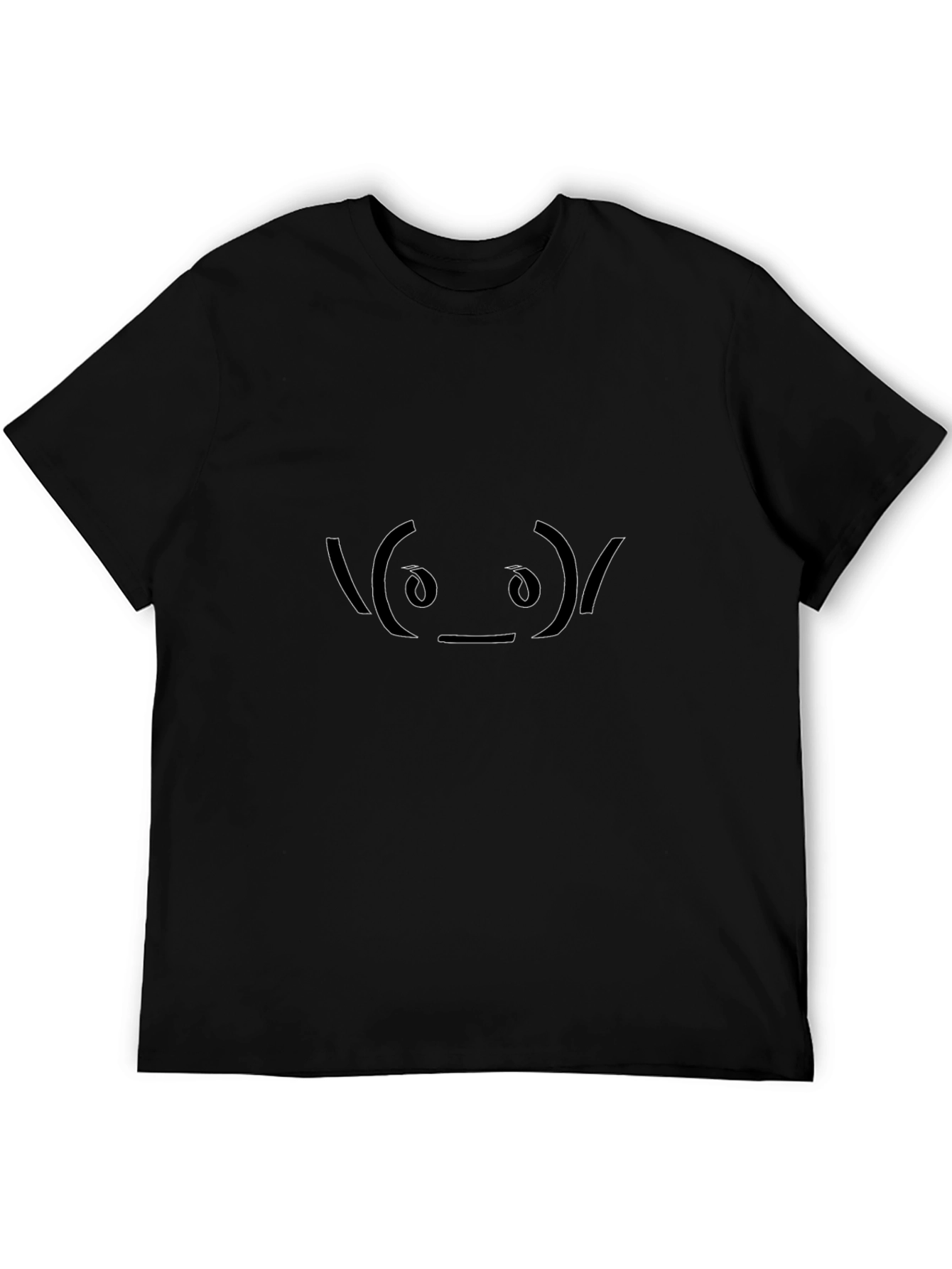 Alien Emoticon Black T-Shirt