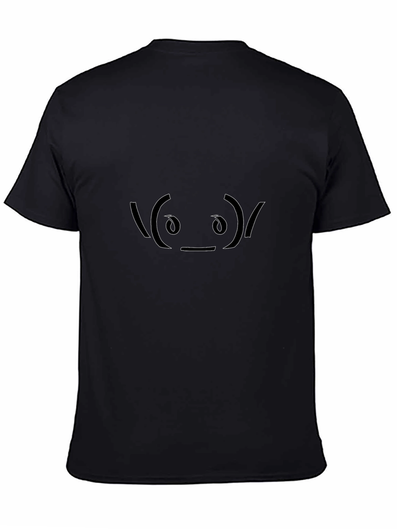 Alien Emoticon Black T-Shirt