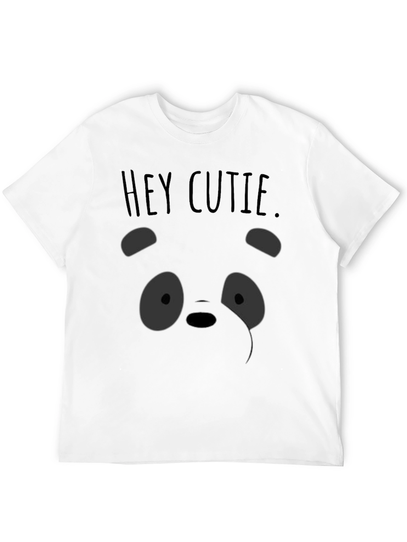 Hey Cutie Panda Graphic T-Shirt - Soft Cotton Blend