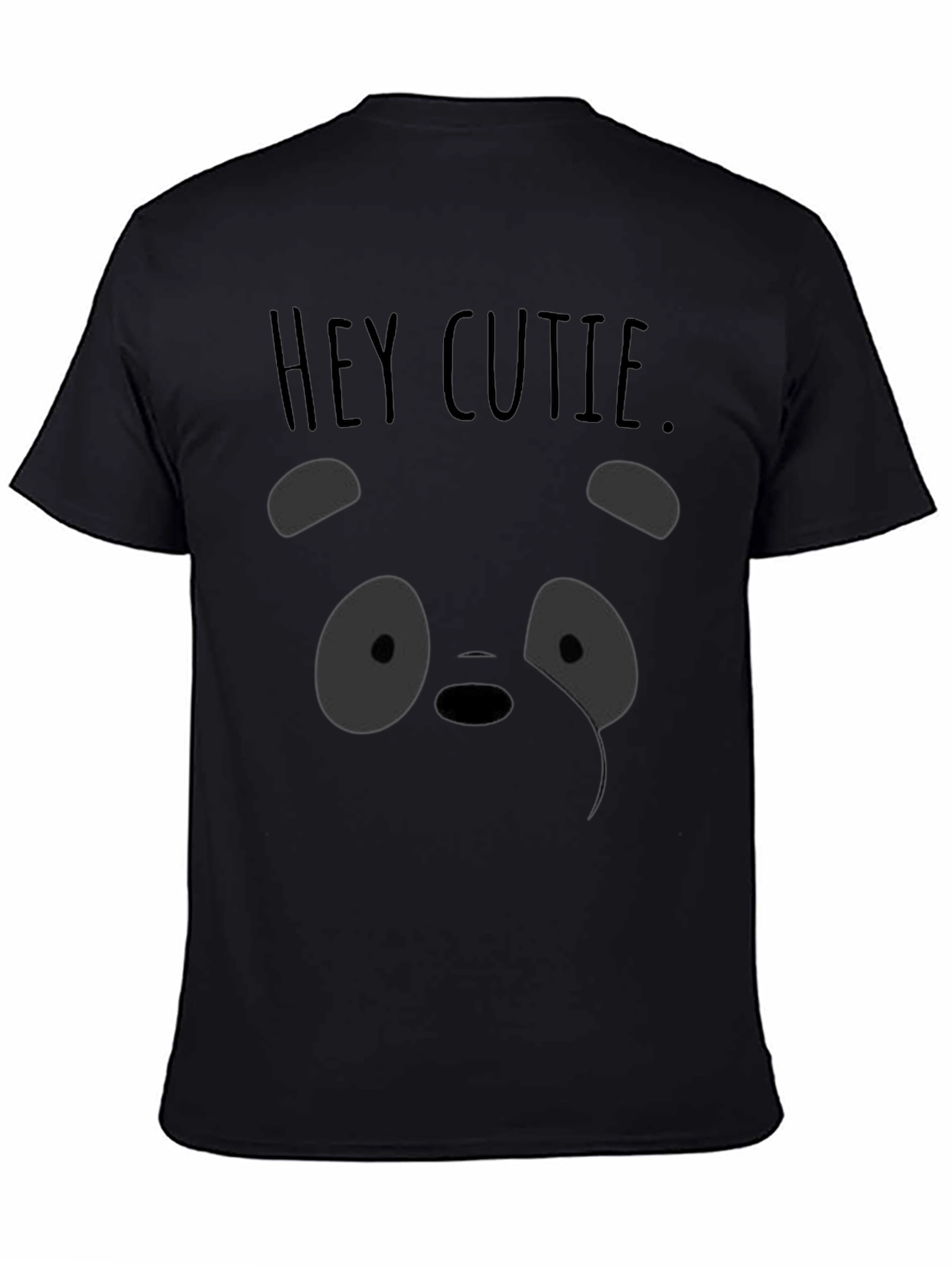 Hey Cutie Panda Graphic T-Shirt - Soft Cotton Blend