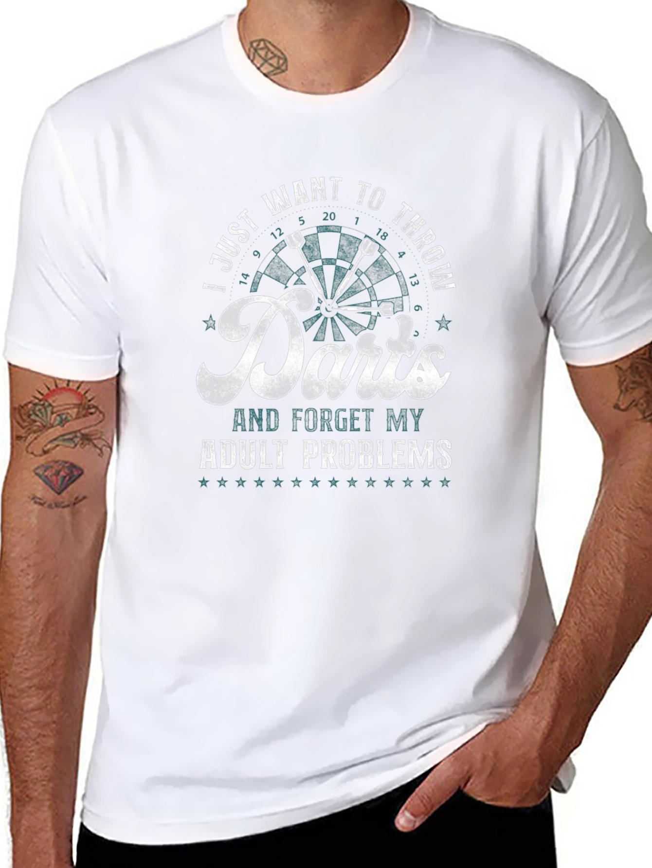 Darts Adult Problems Graphic Tee