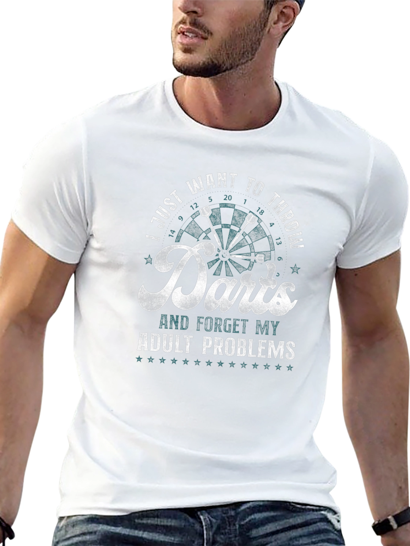 Darts Adult Problems Graphic Tee