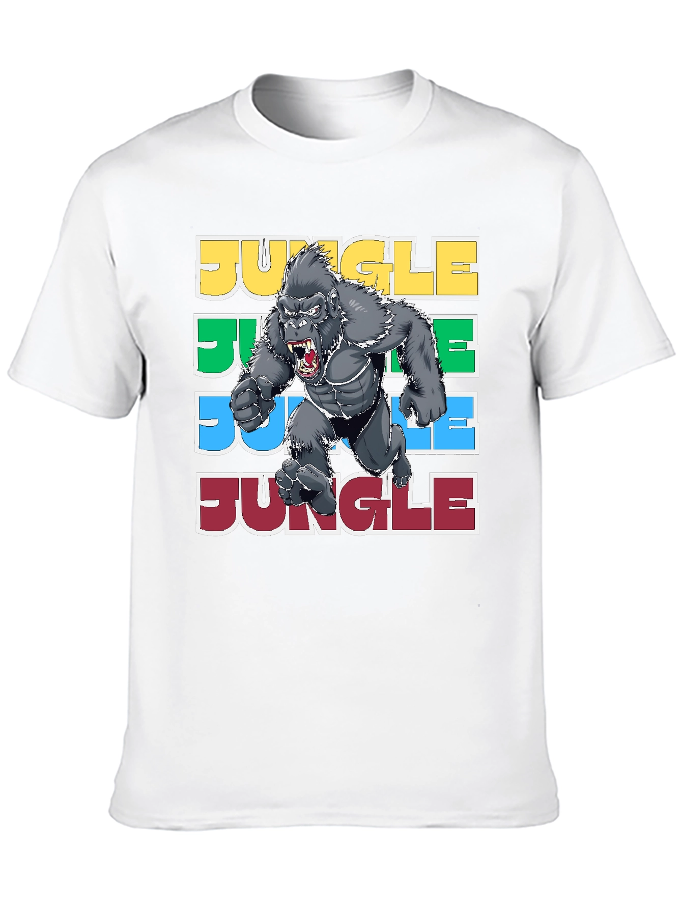Jungle Gorilla Graphic Tee - Retro Style
