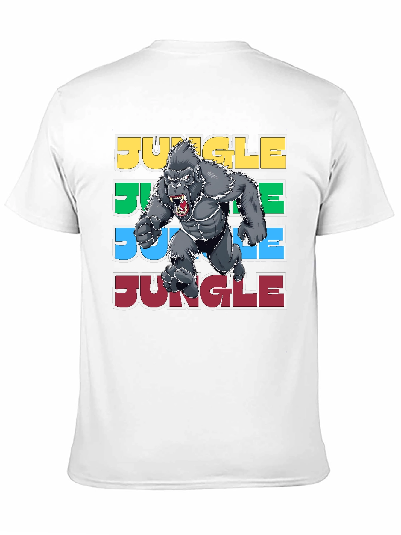 Jungle Gorilla Graphic Tee - Retro Style