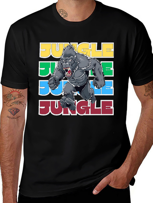 Jungle Gorilla Graphic Tee - Retro Style