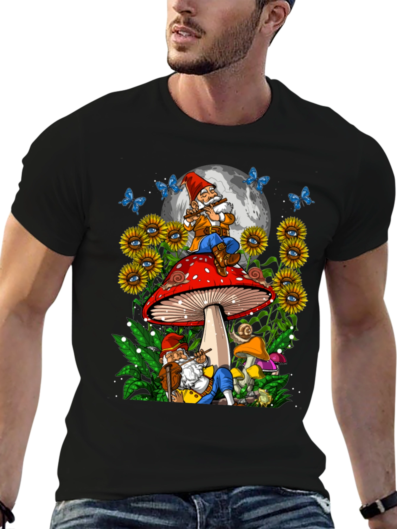 Whimsical Gnome Mushroom T-Shirt