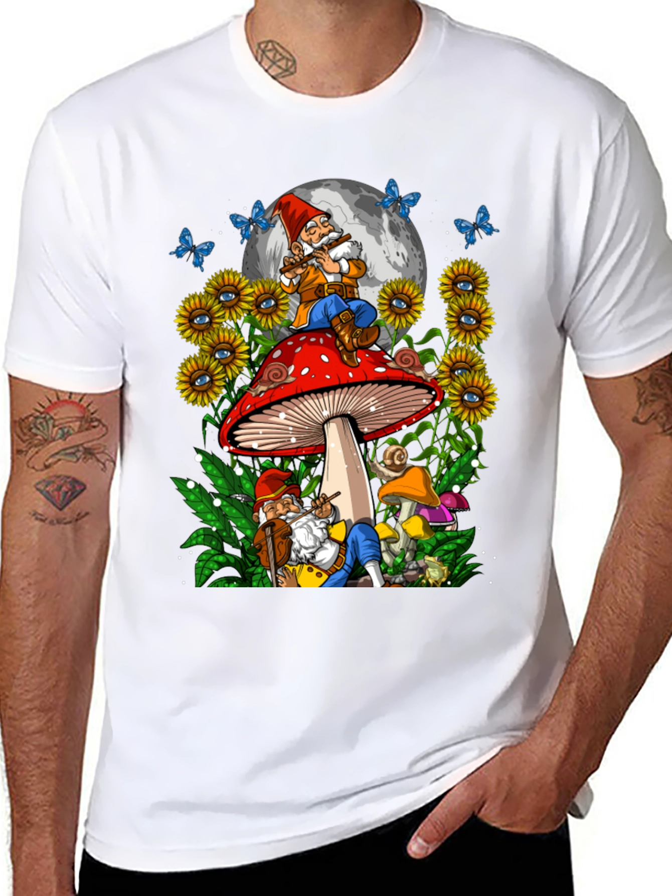 Whimsical Gnome Mushroom T-Shirt