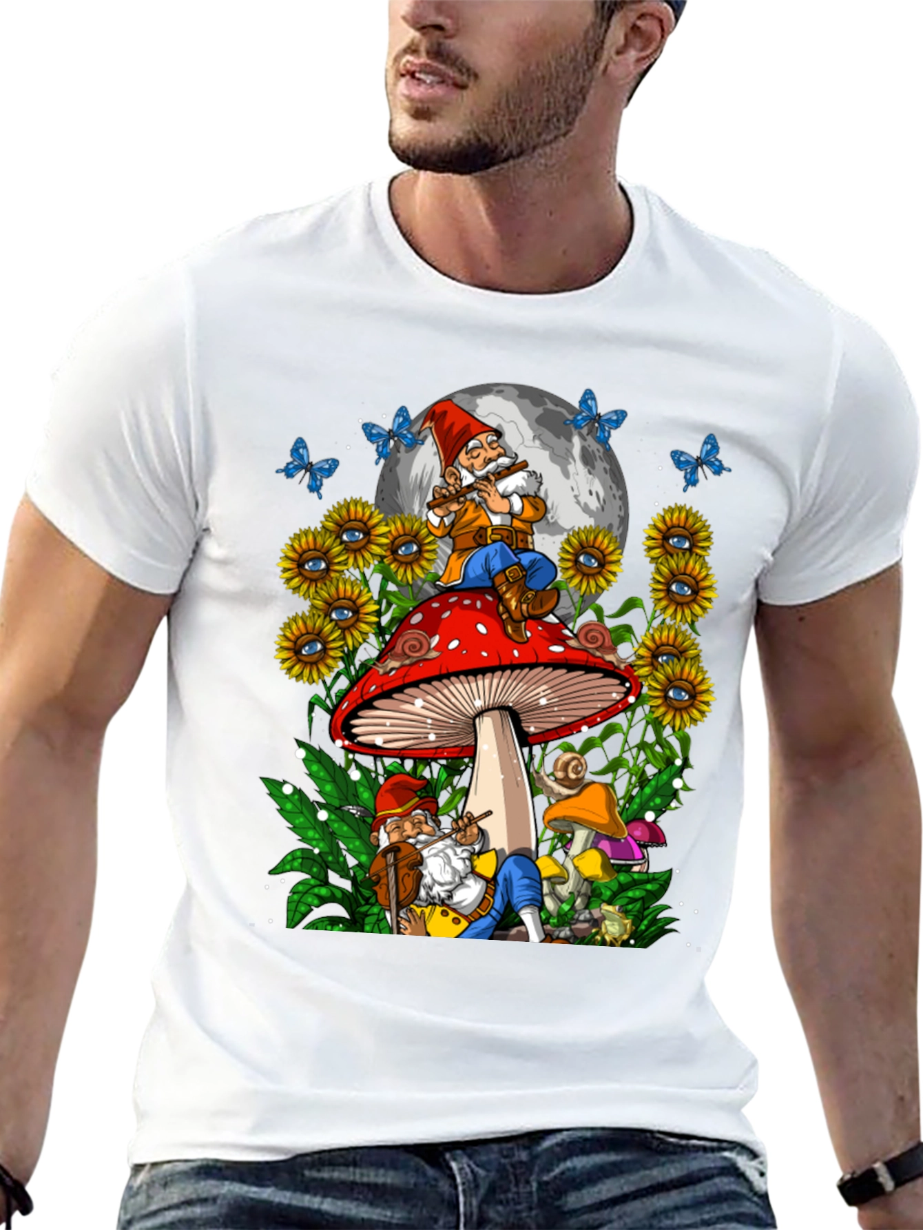 Whimsical Gnome Mushroom T-Shirt
