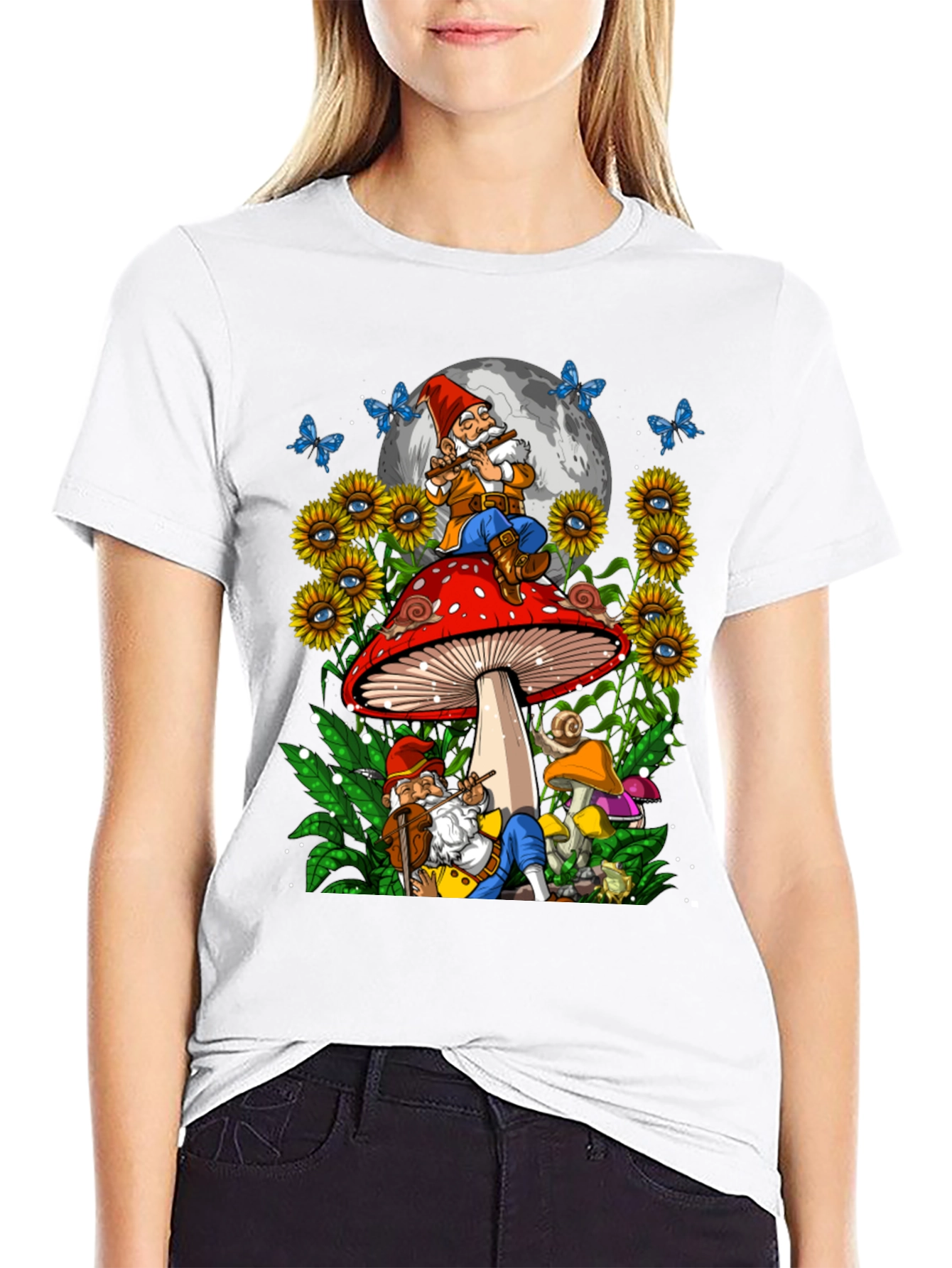 Whimsical Gnome Mushroom T-Shirt