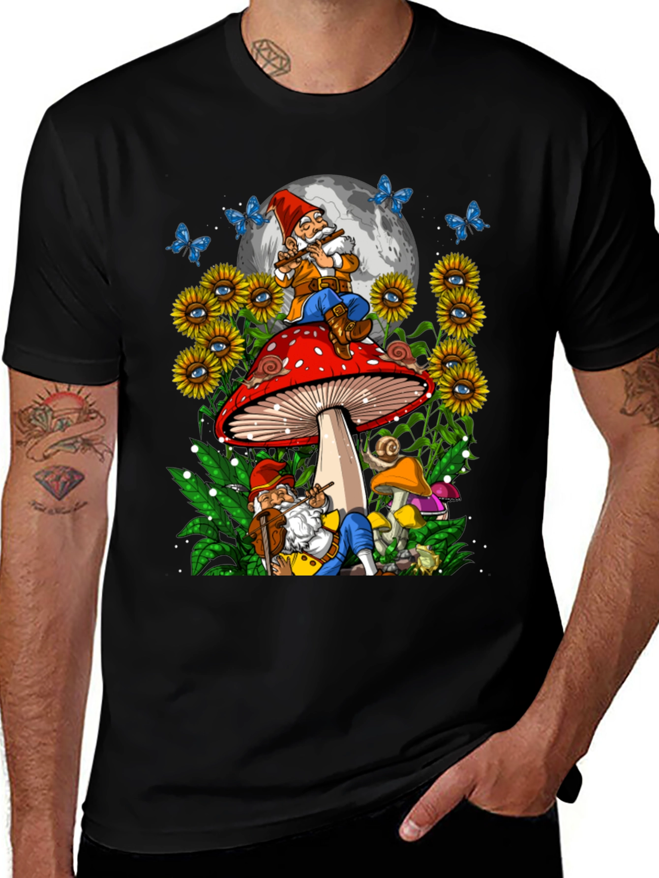 Whimsical Gnome Mushroom T-Shirt