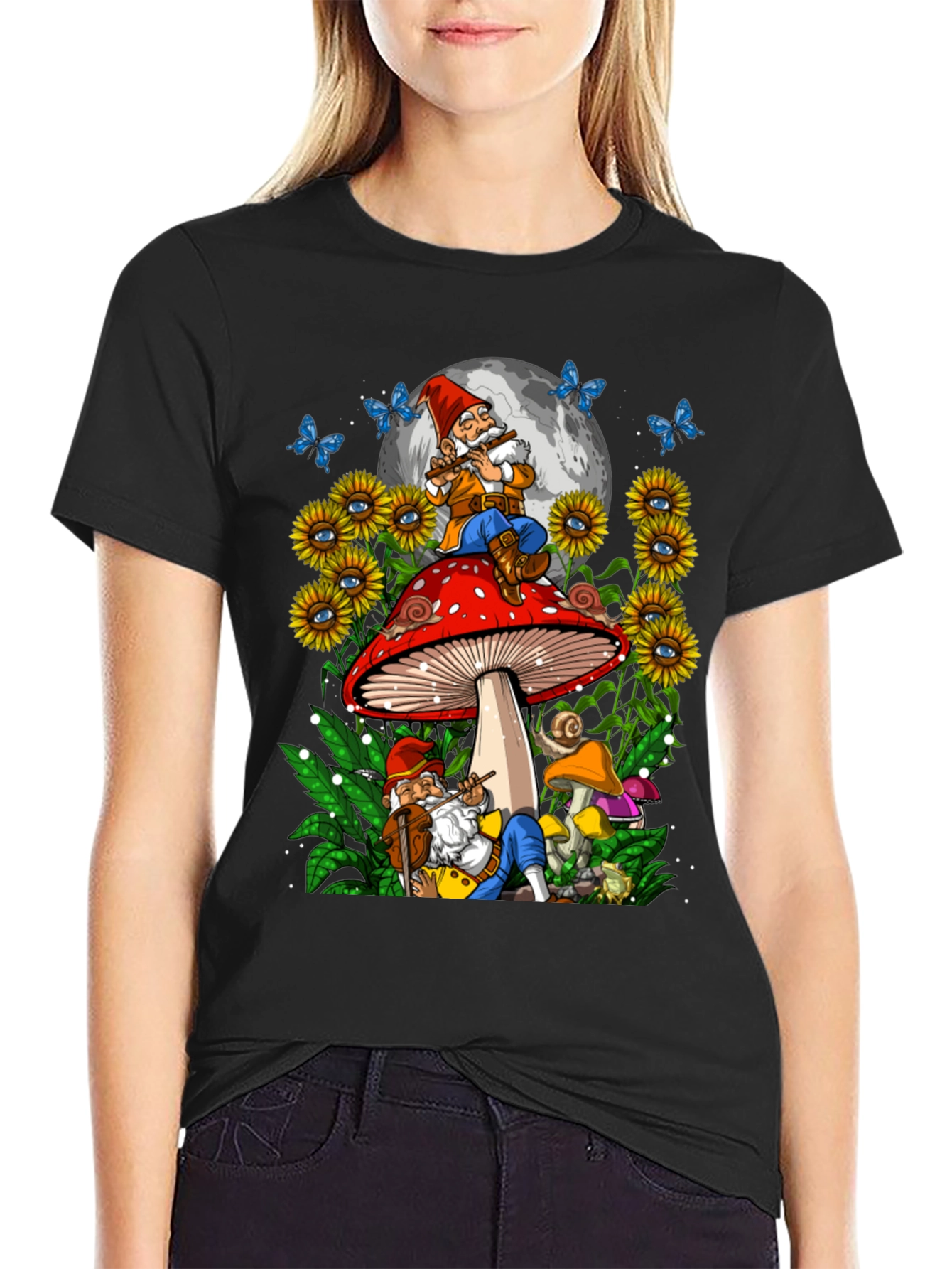 Whimsical Gnome Mushroom T-Shirt