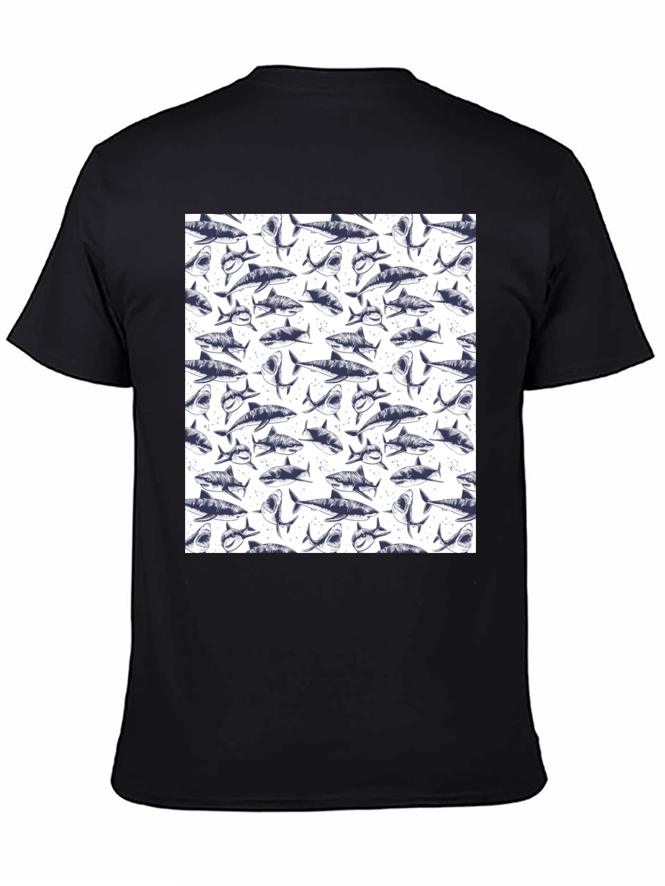Shark Pattern T-Shirt - Unique Graphic Tee