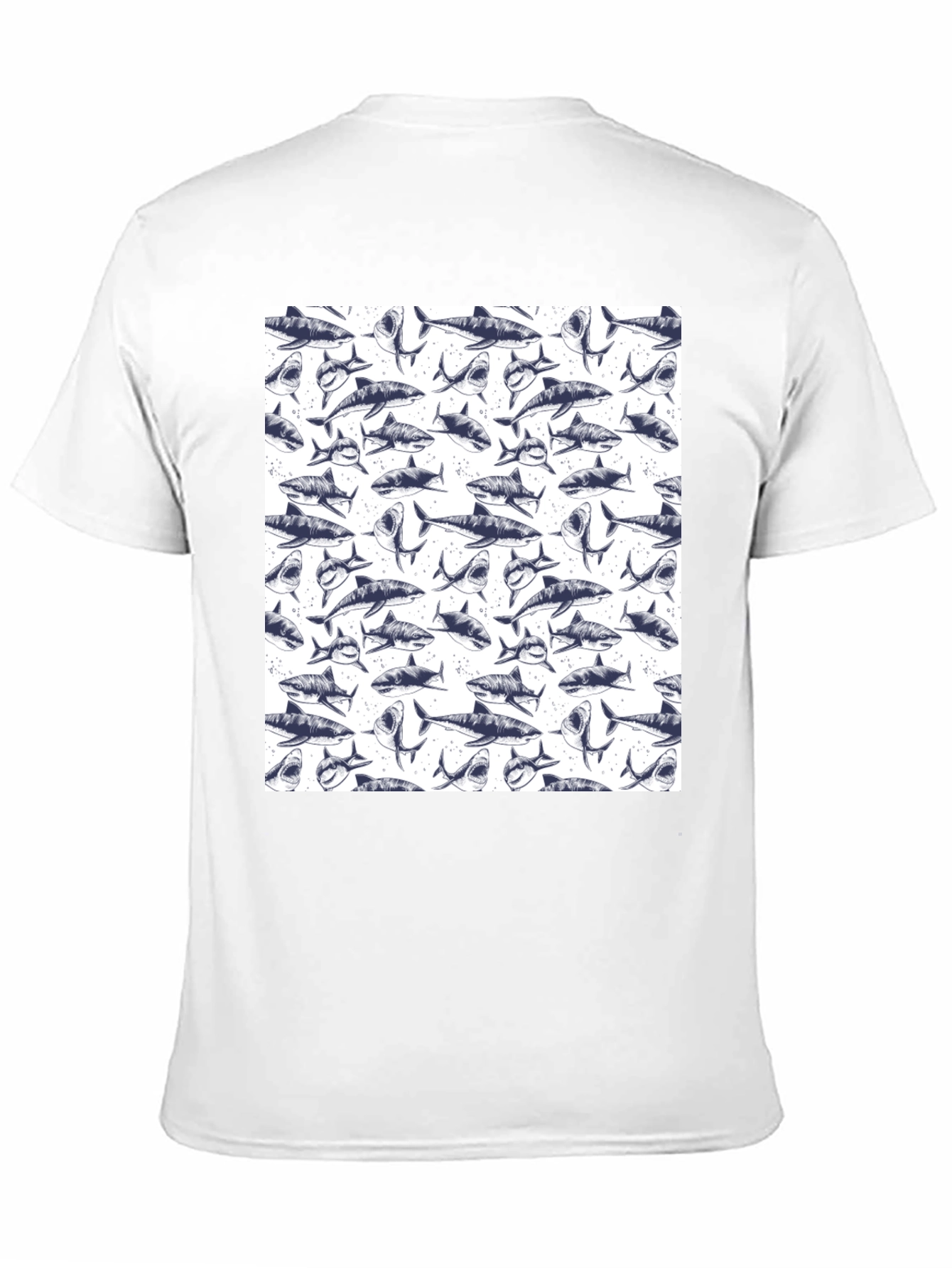 Shark Pattern T-Shirt - Unique Graphic Tee
