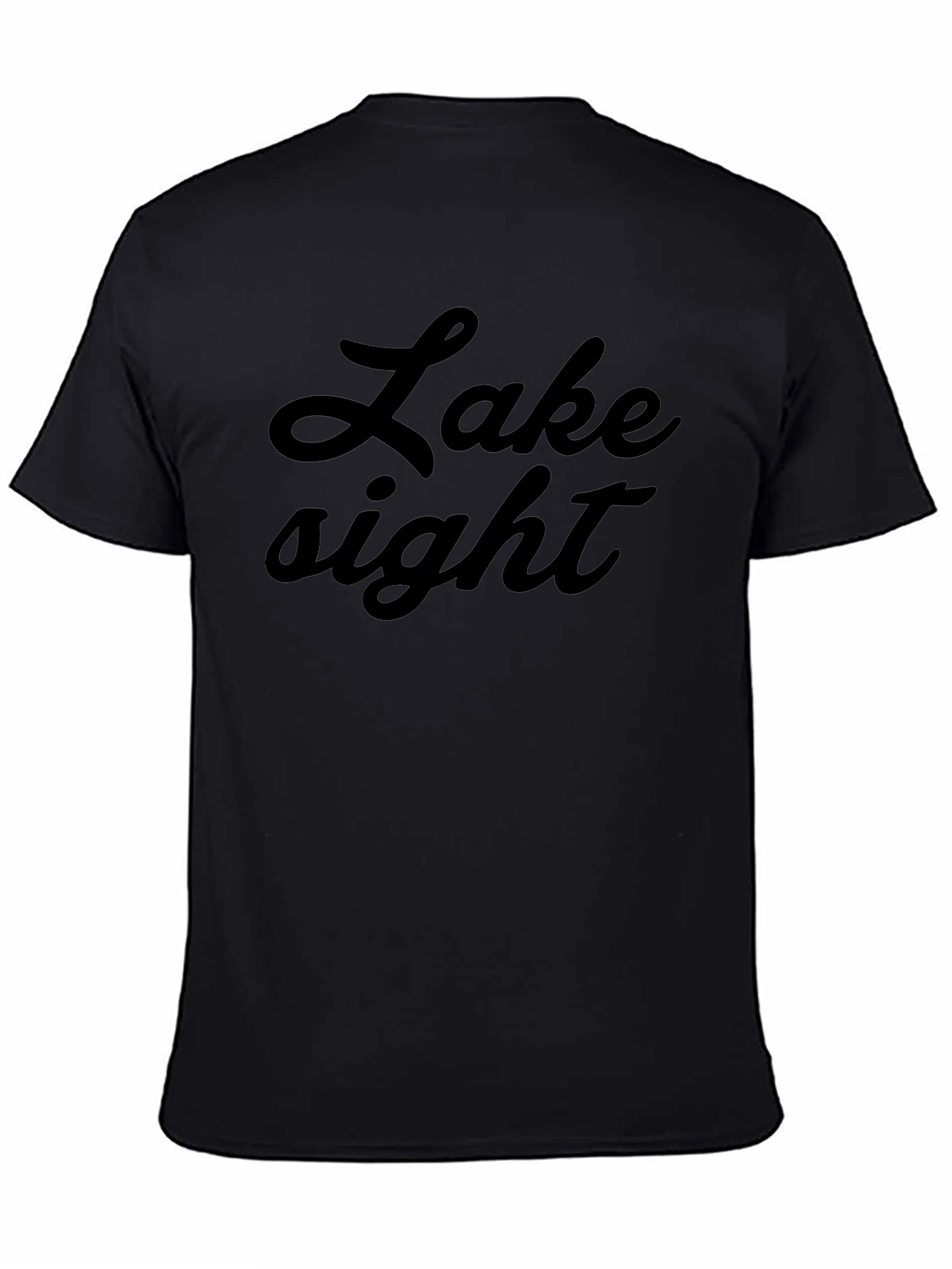 Lake Sight Black Graphic Tee - Stylish Comfort