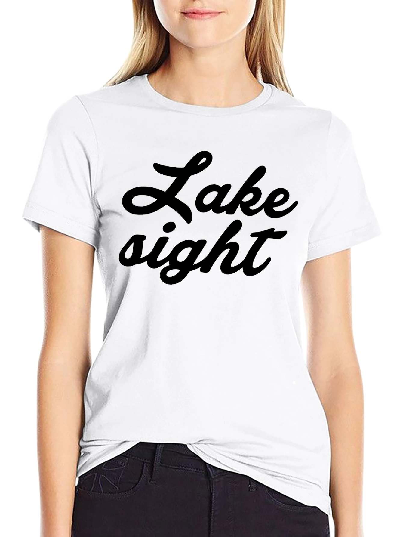 Lake Sight Black Graphic Tee - Stylish Comfort