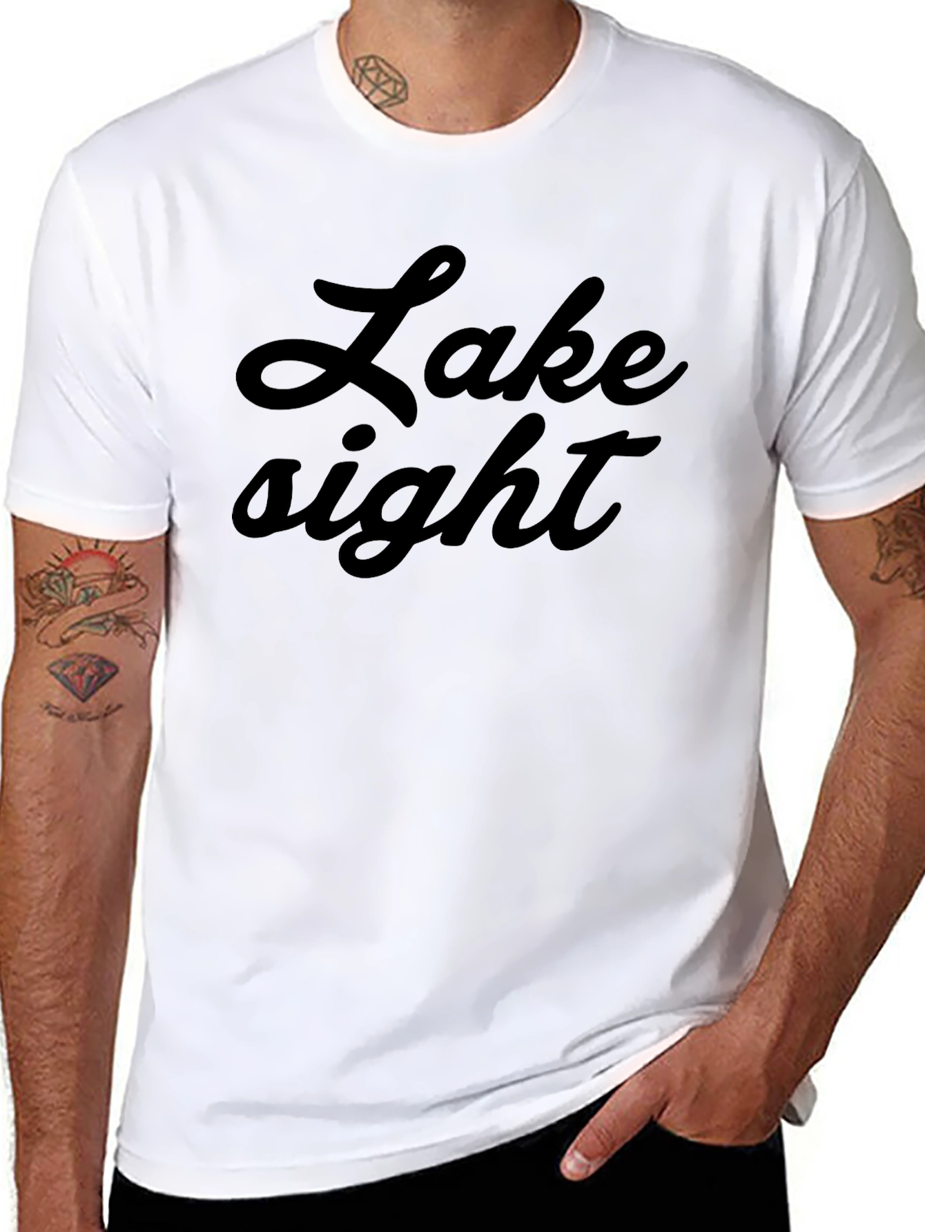 Lake Sight Black Graphic Tee - Stylish Comfort