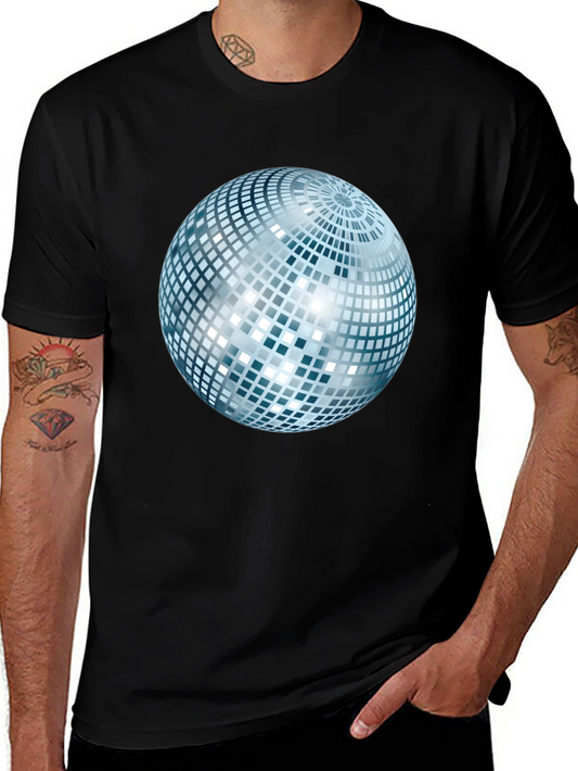 Disco Ball Graphic Black T-Shirt