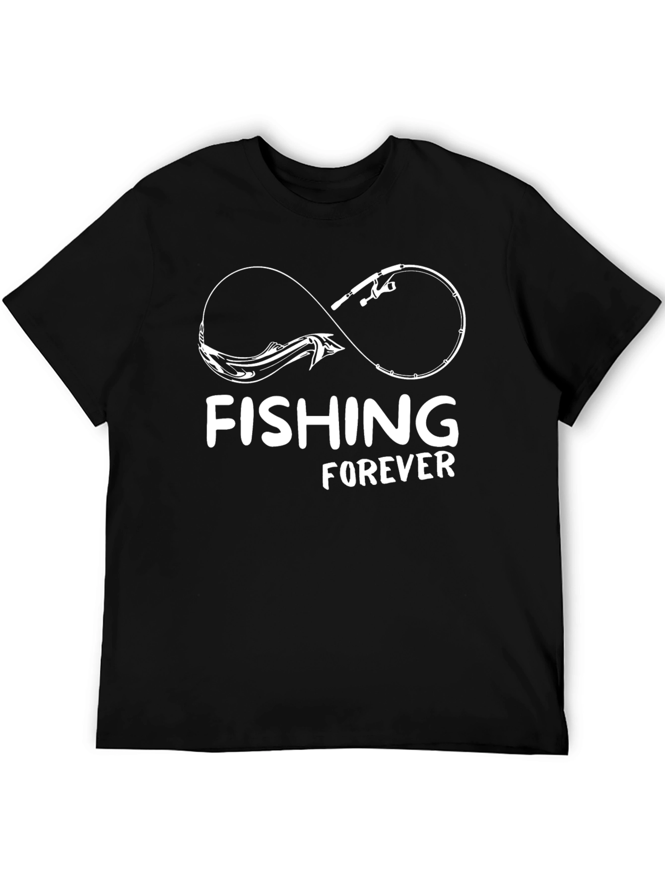 Fishing Forever Graphic Tee - Black
