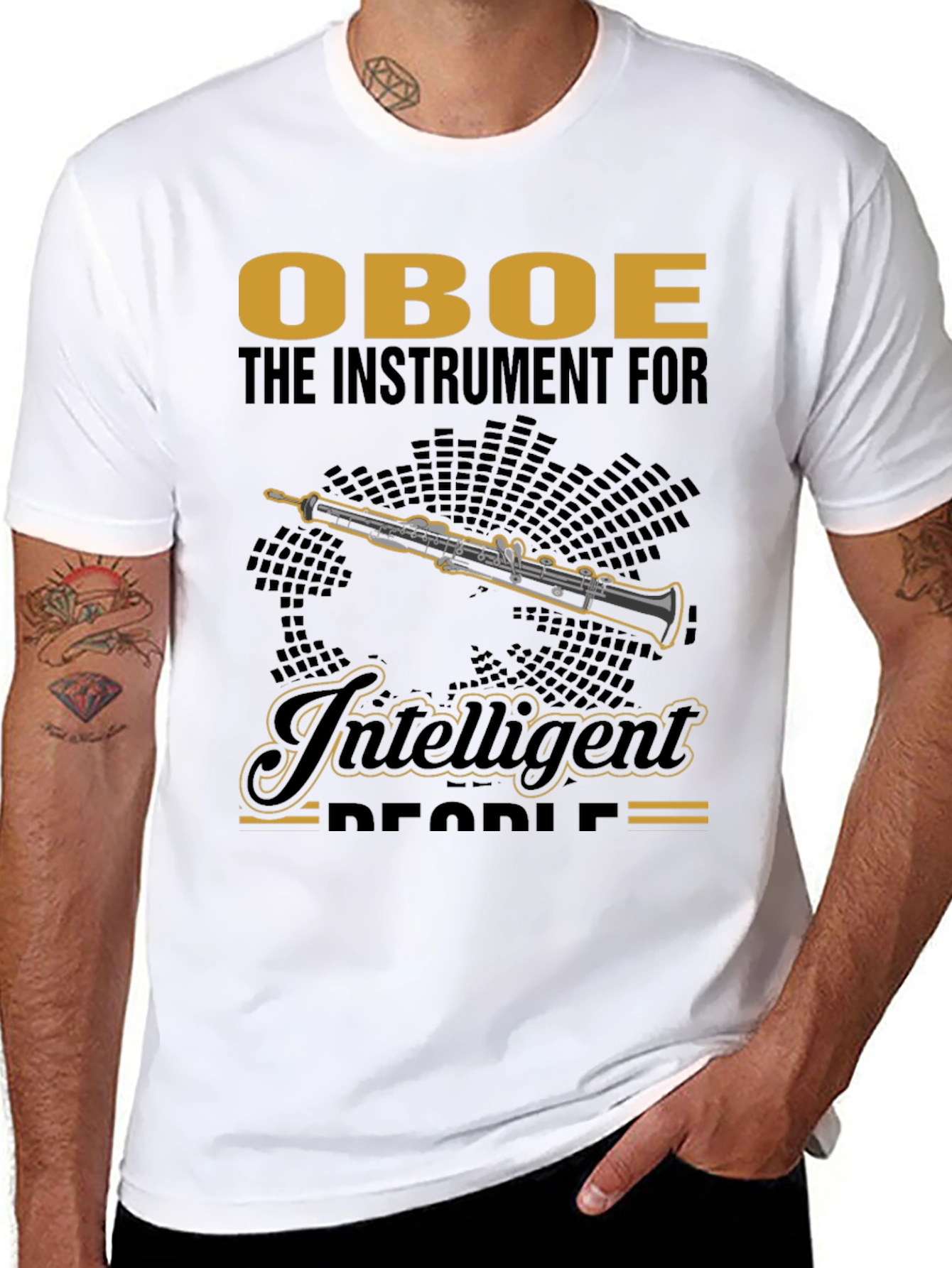 Oboe Instrument T-Shirt - Intelligent People