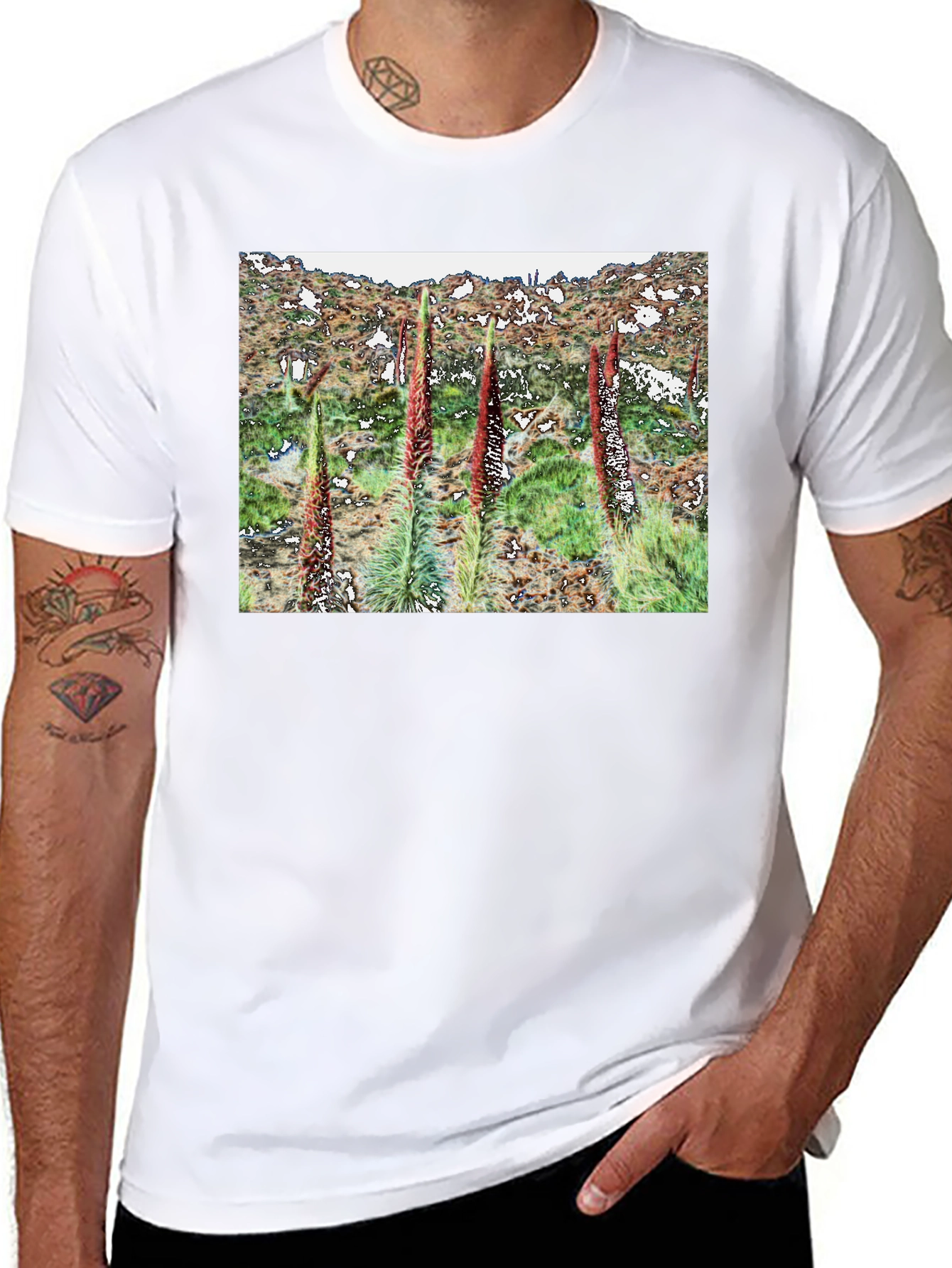 Botanical T-Shirt - Unique Floral Design