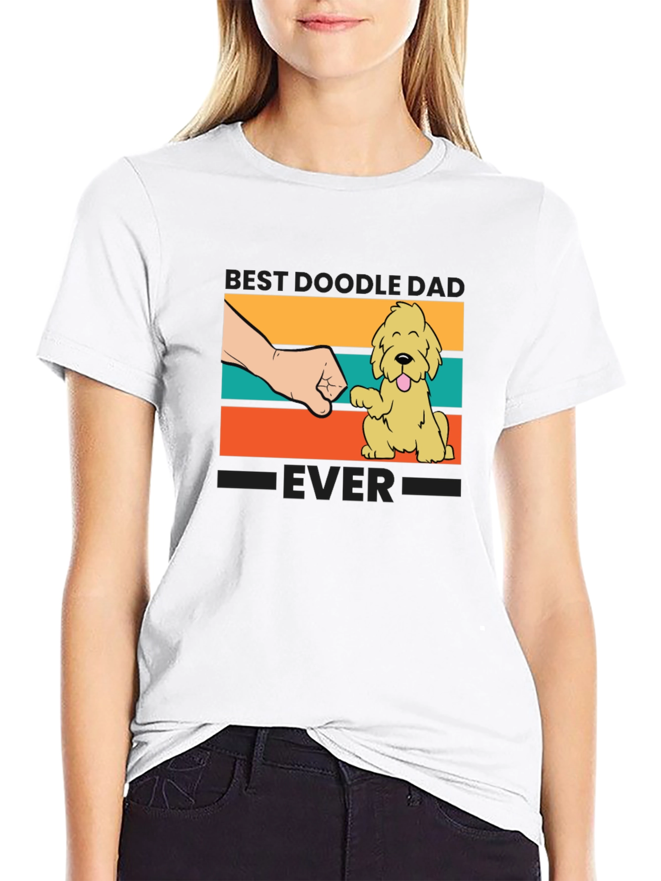 Best Doodle Dad Ever T-Shirt - Cute Dog Design