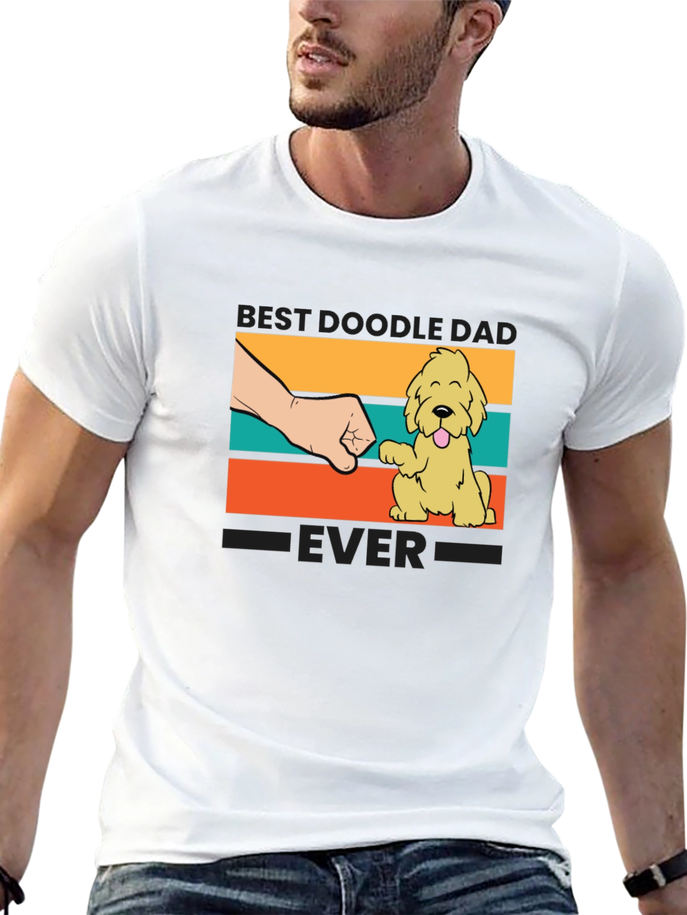Best Doodle Dad Ever T-Shirt - Cute Dog Design
