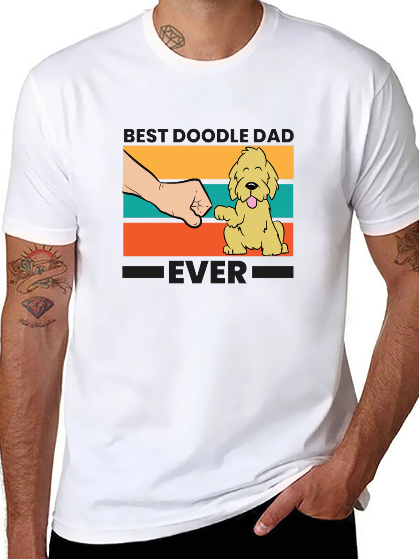 Best Doodle Dad Ever T-Shirt - Cute Dog Design