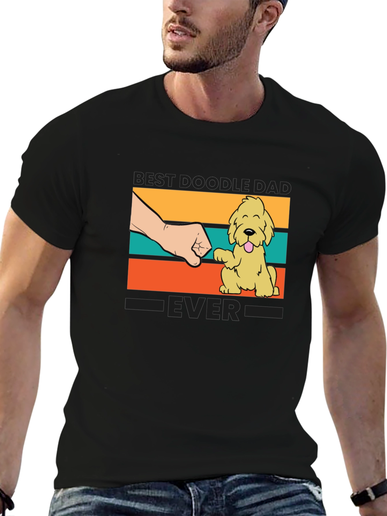 Best Doodle Dad Ever T-Shirt - Cute Dog Design