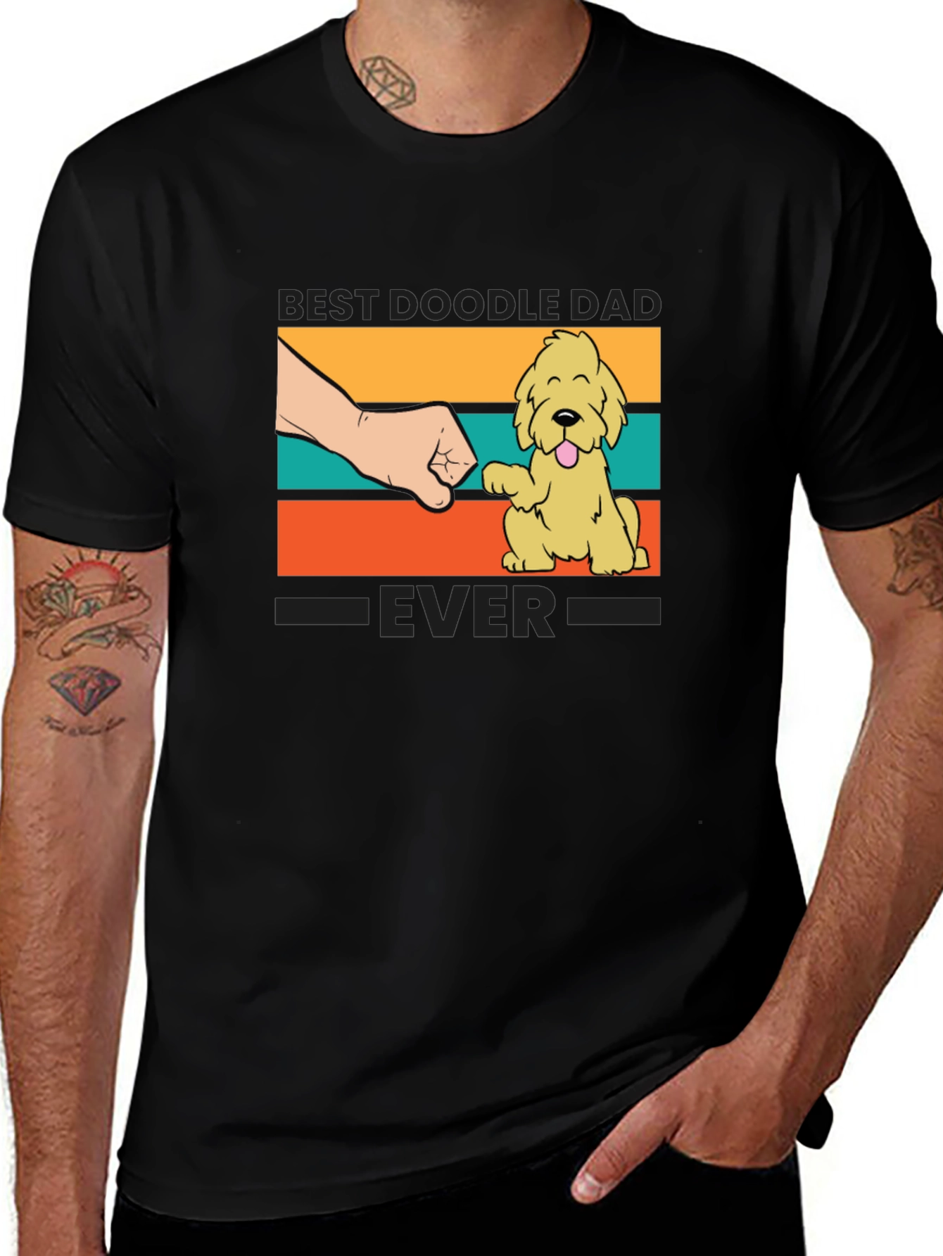 Best Doodle Dad Ever T-Shirt - Cute Dog Design