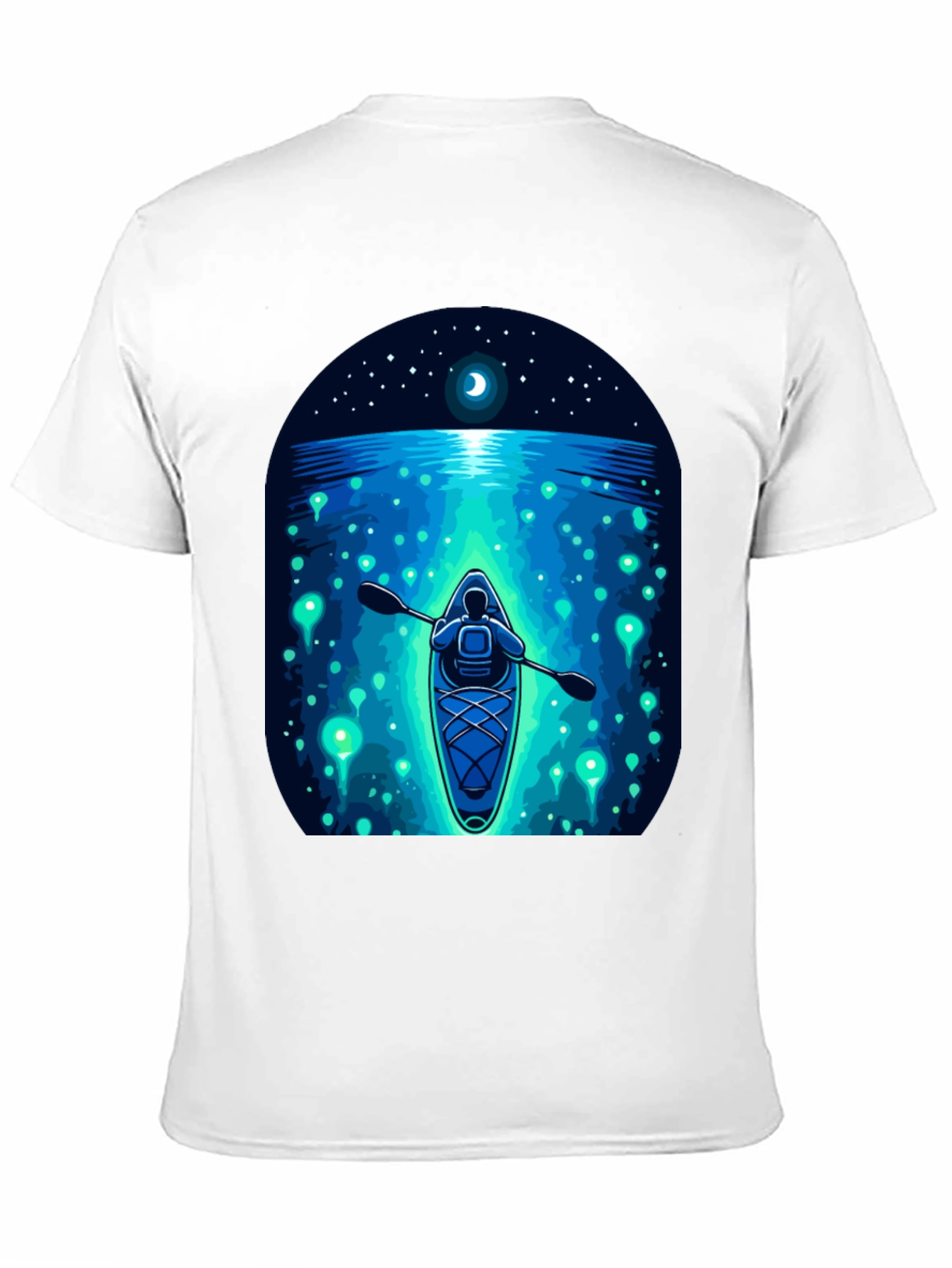Kayak Under Moonlight Graphic Tee