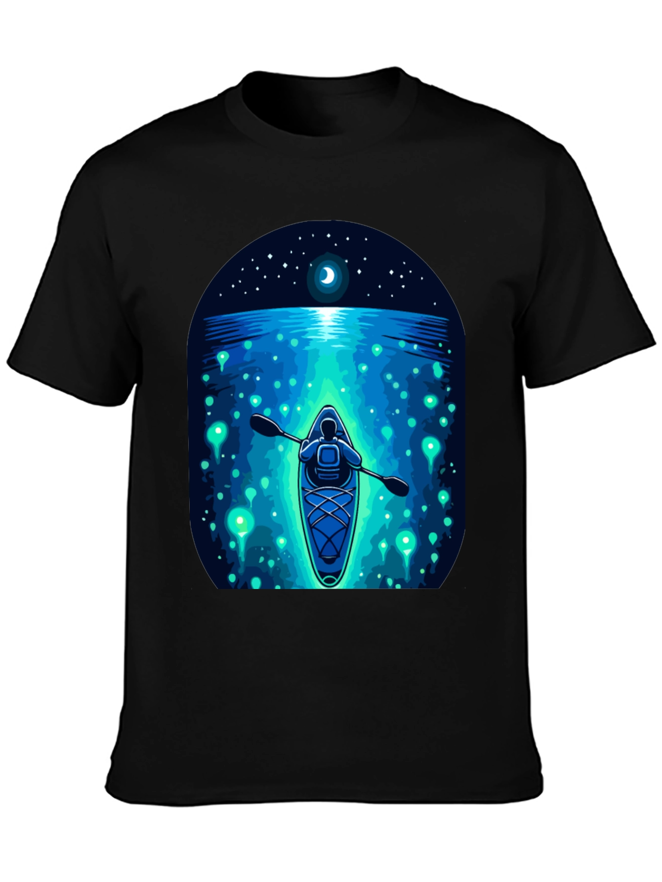 Kayak Under Moonlight Graphic Tee