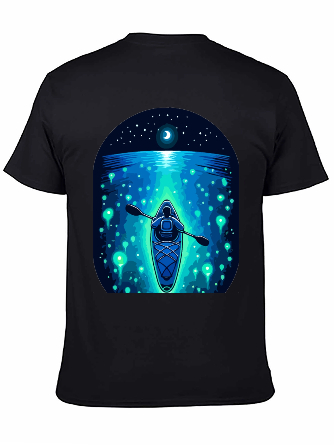 Kayak Under Moonlight Graphic Tee