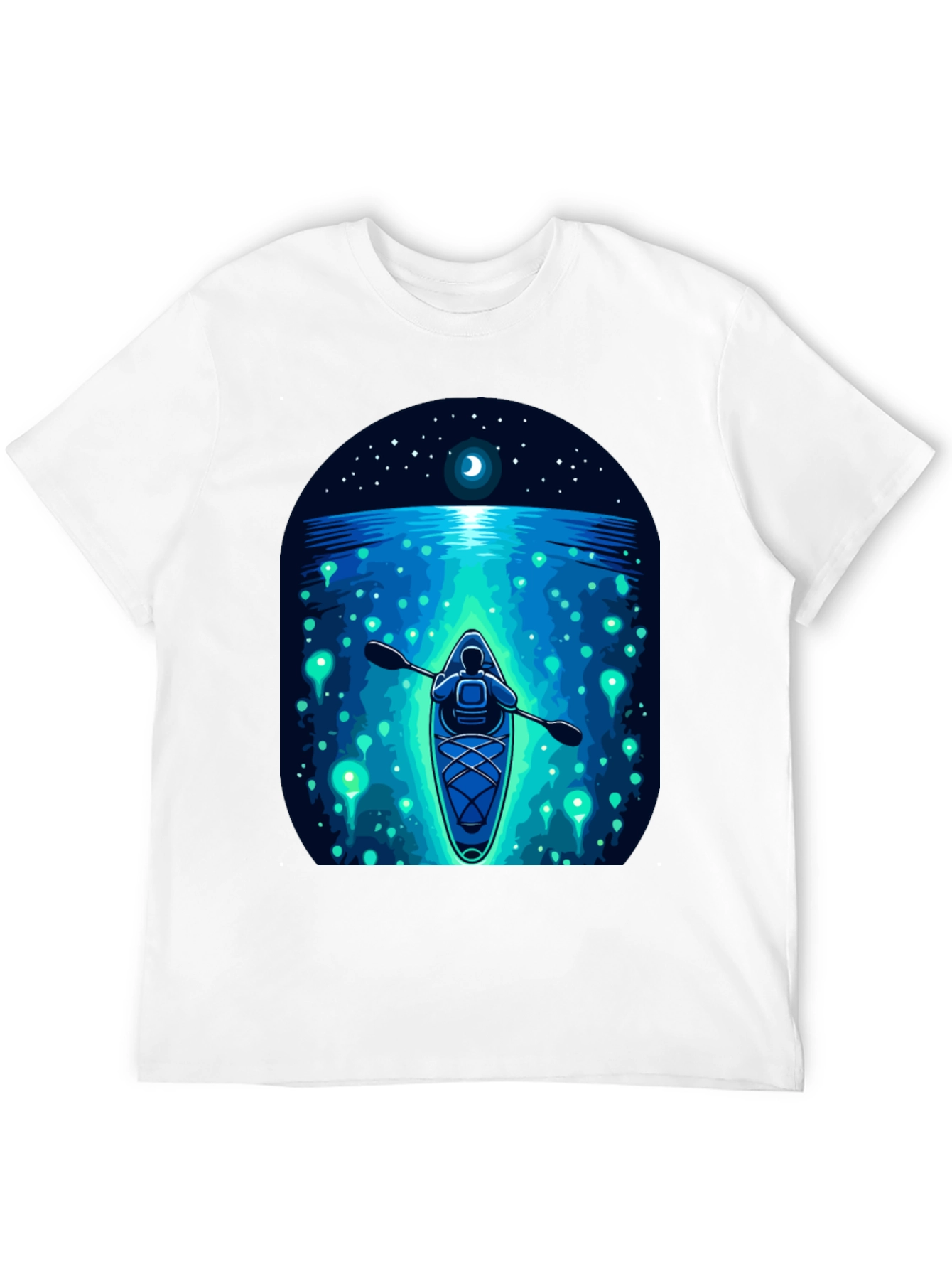 Kayak Under Moonlight Graphic Tee
