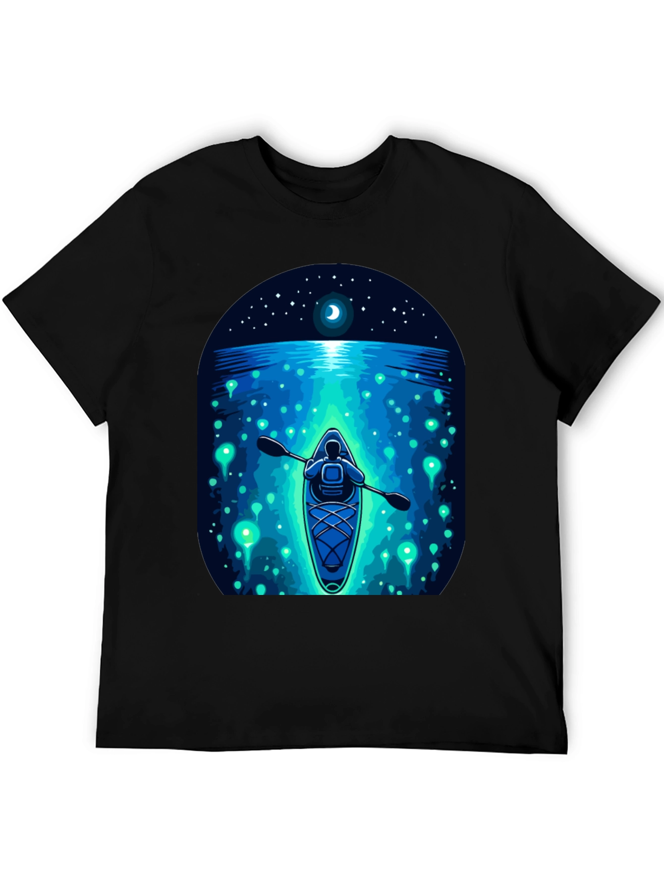 Kayak Under Moonlight Graphic Tee