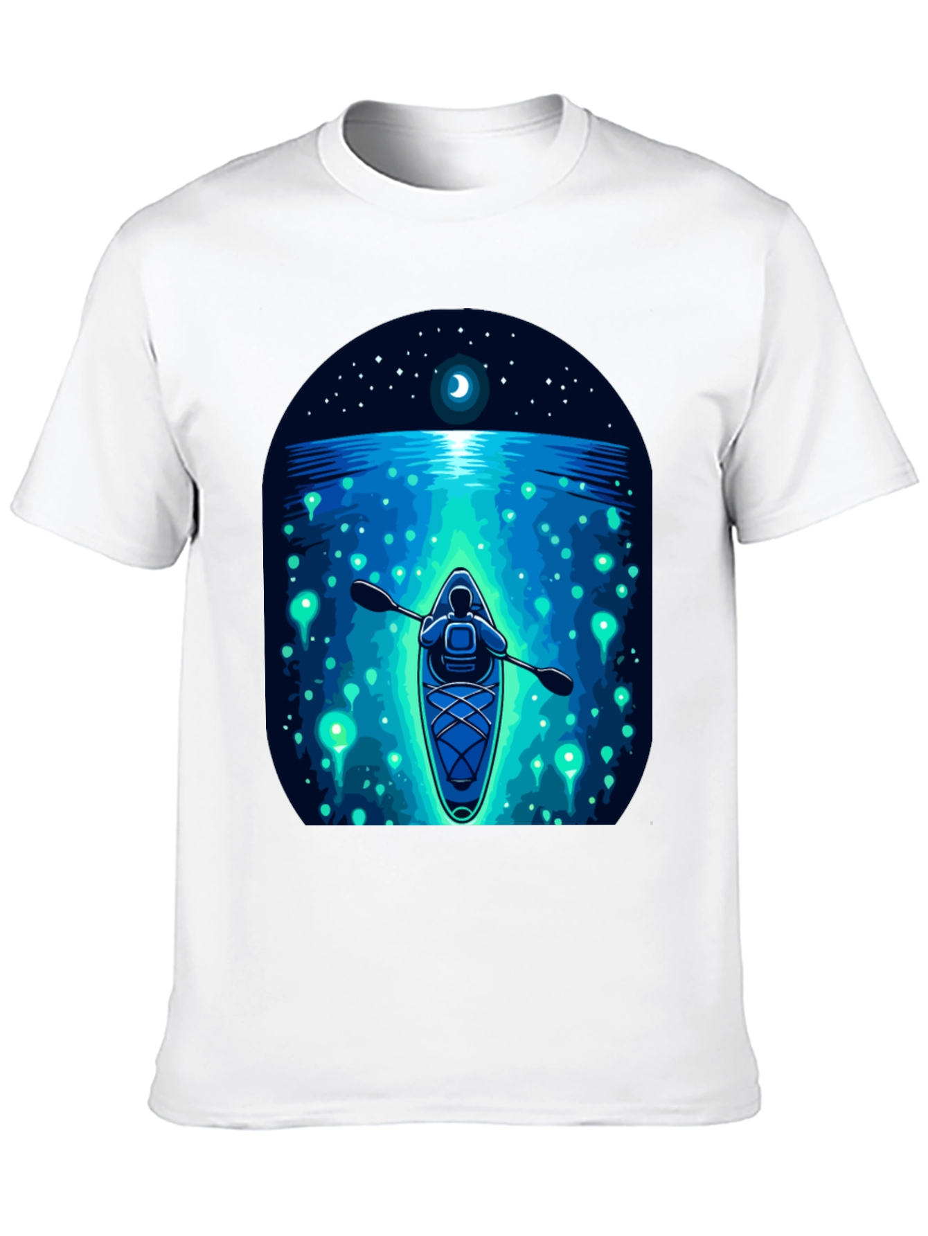 Kayak Under Moonlight Graphic Tee