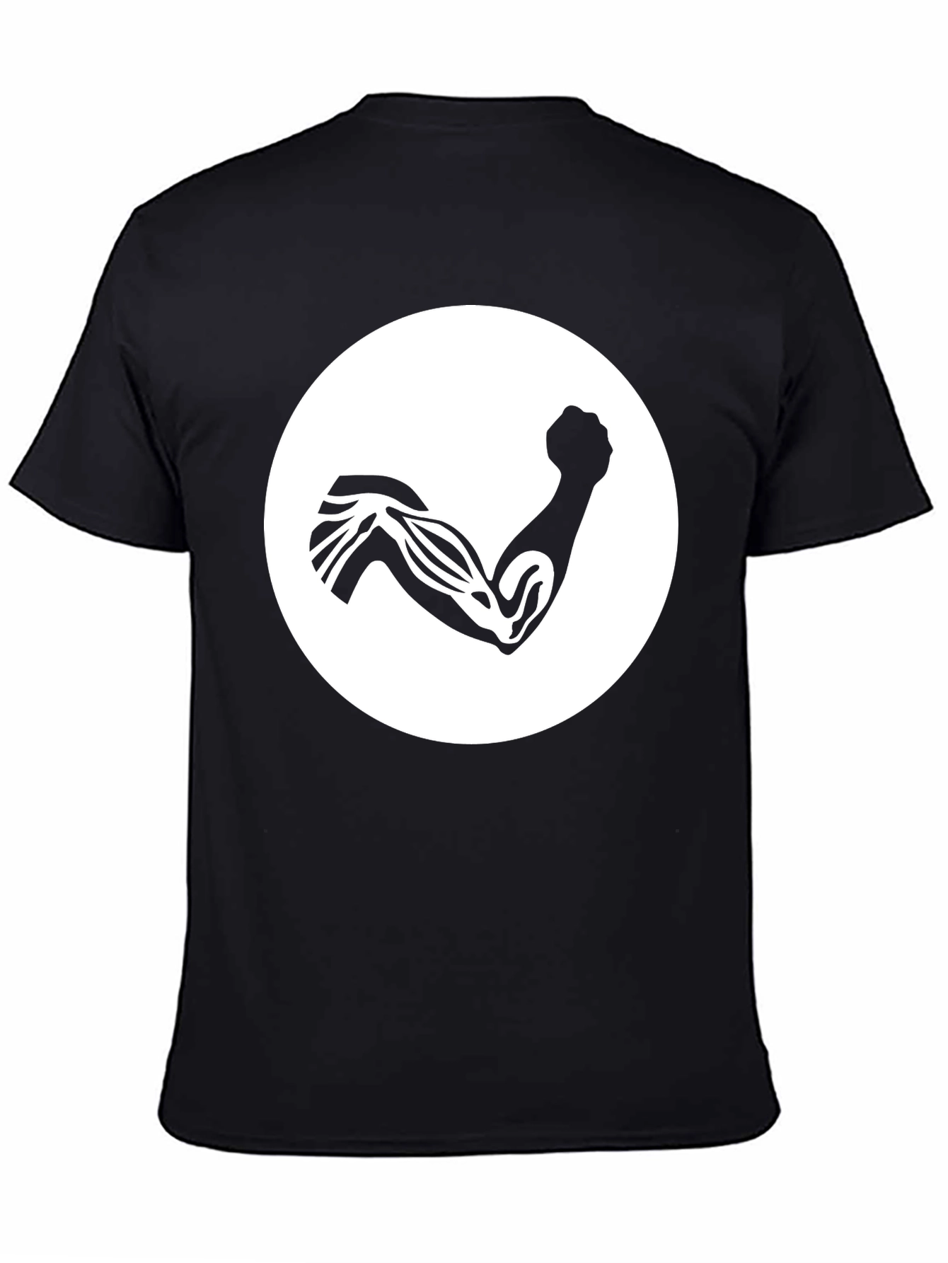 Black Muscle Arm Graphic Tee